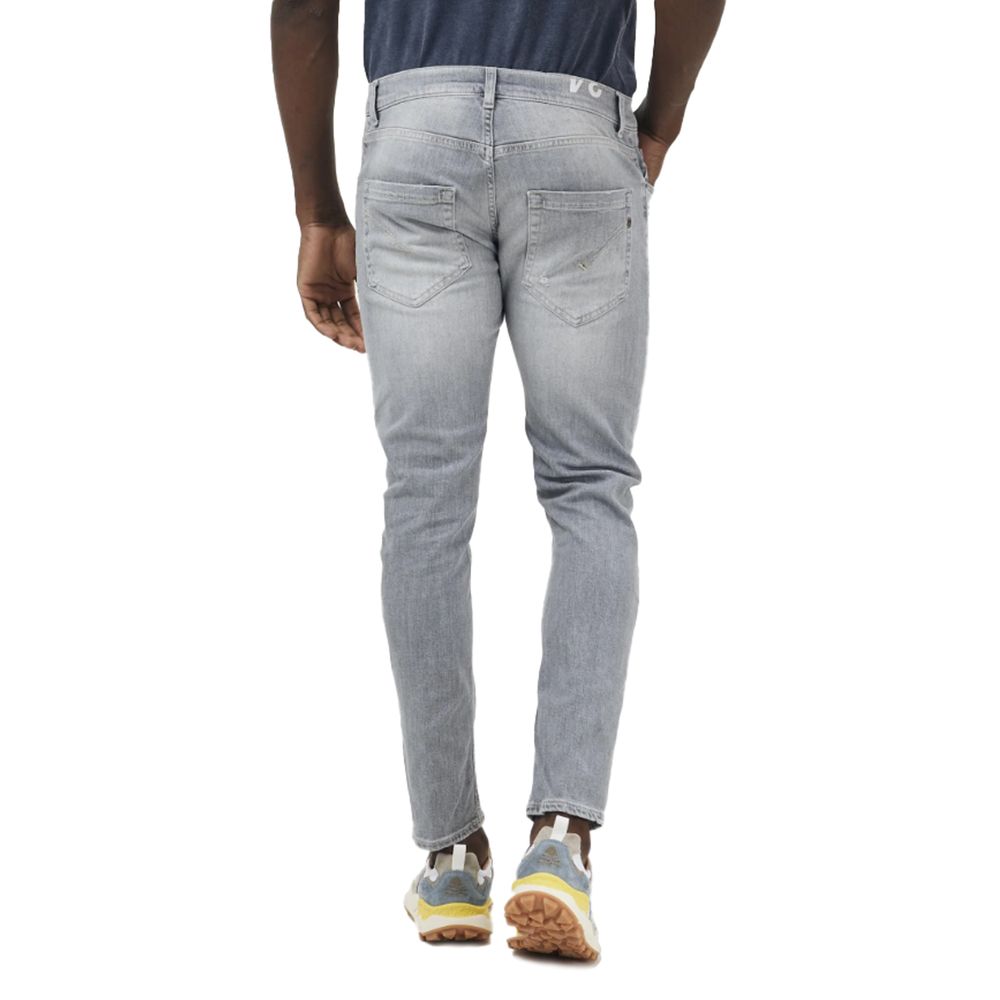 Dondup Elegant gray stretch icon jeans