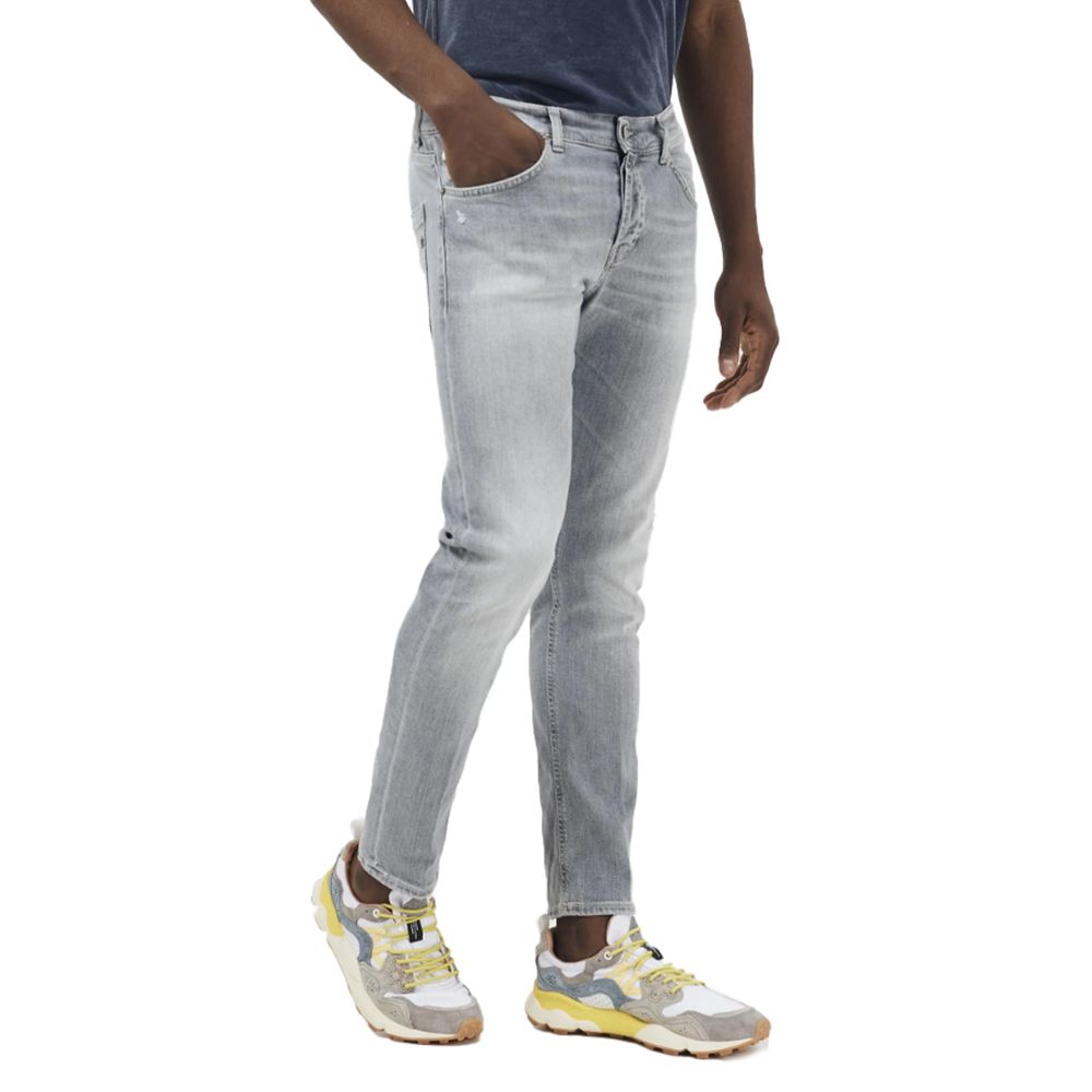 Dondup Elegant gray stretch icon jeans