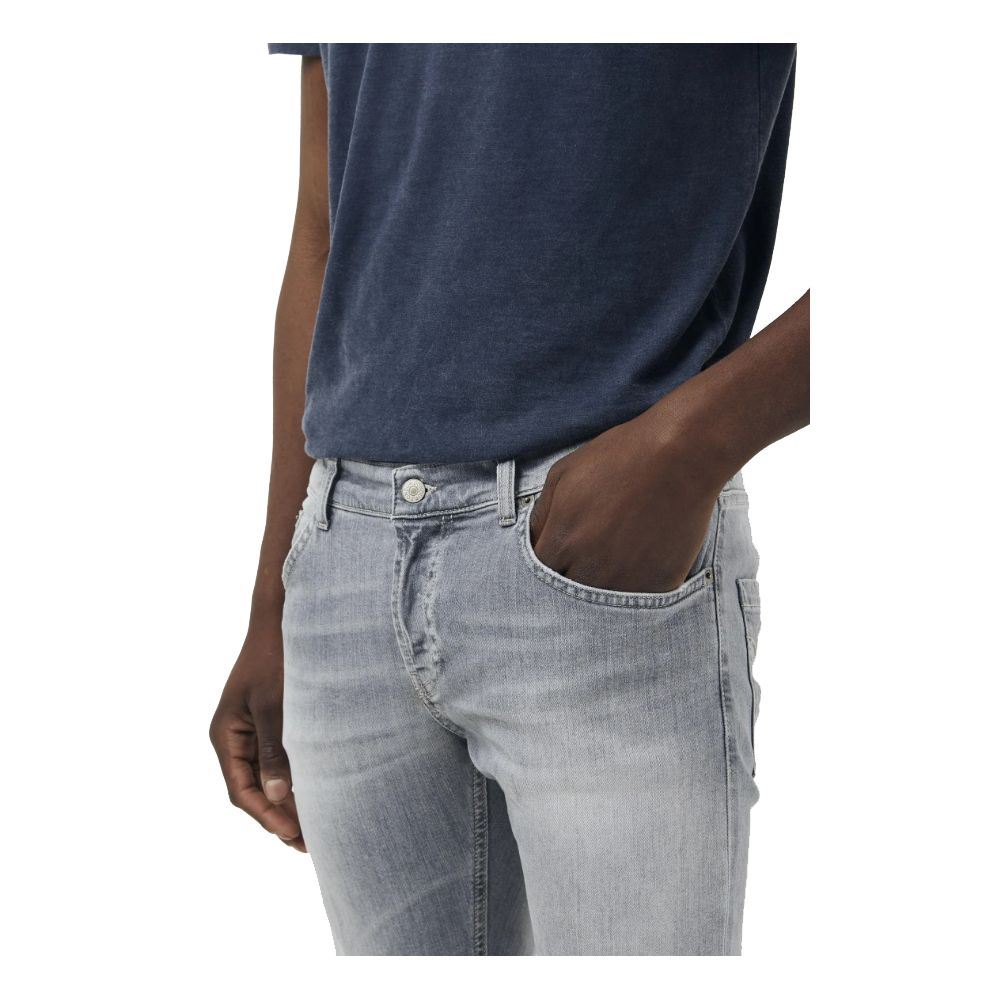 Dondup Elegant gray stretch icon jeans