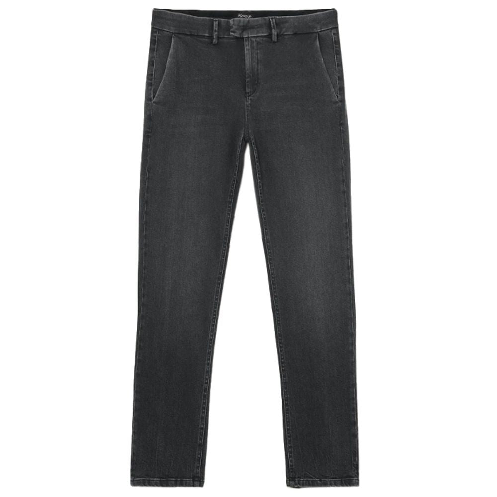 Dondup smooth black stretch denim jeans