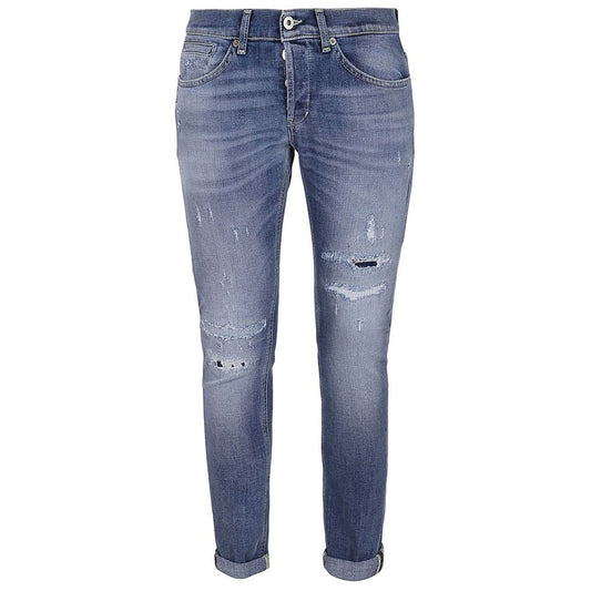 Dondup Chic Blue Distressed Stretch Jeans