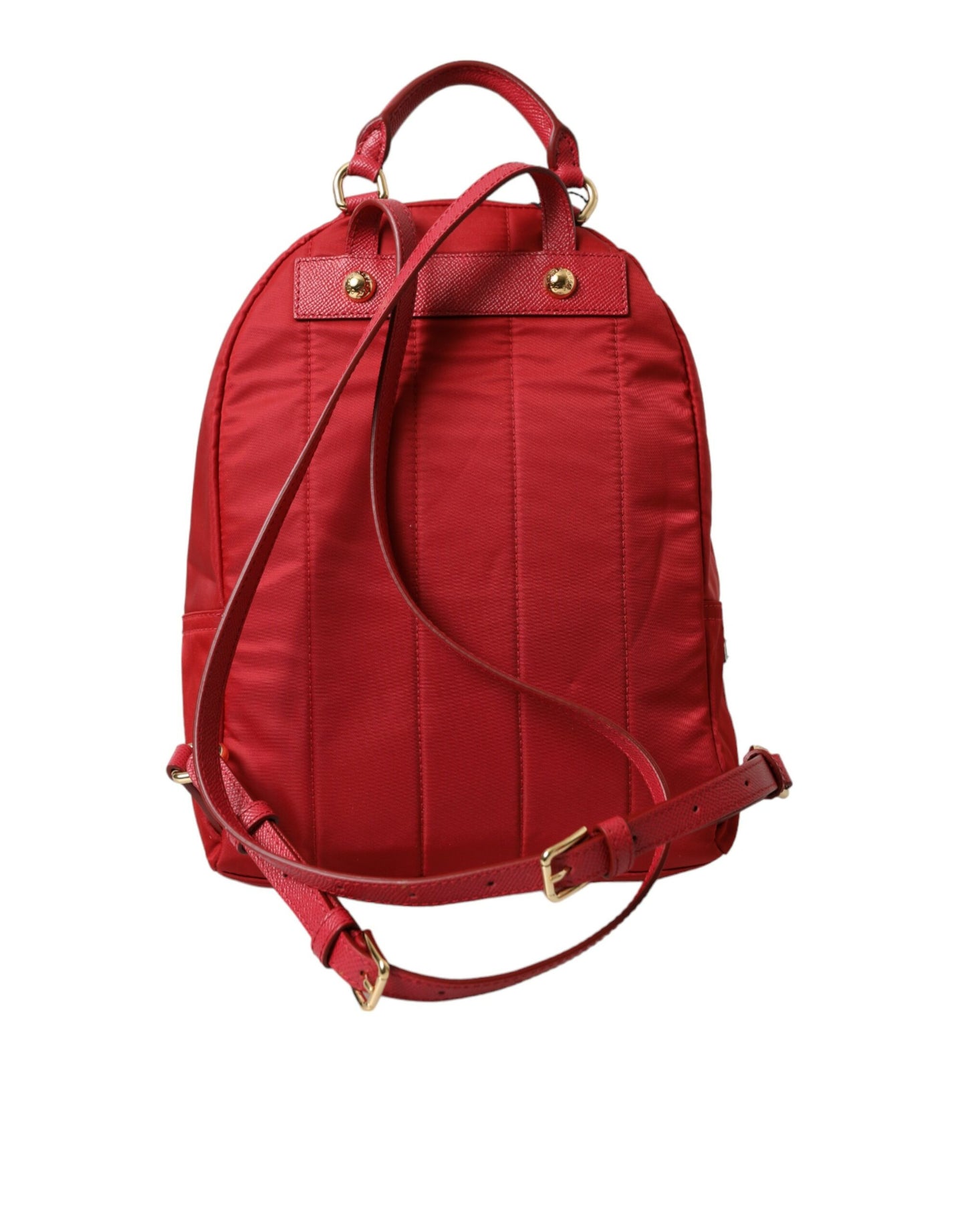 Dolce & Gabbana Verzierter roter Rucksack mit Goldverzierung