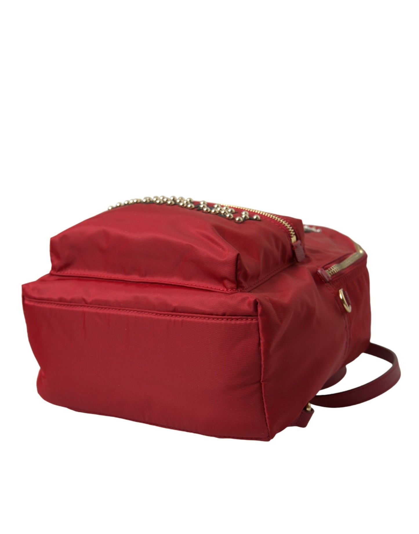 Dolce & Gabbana Verzierter roter Rucksack mit Goldverzierung