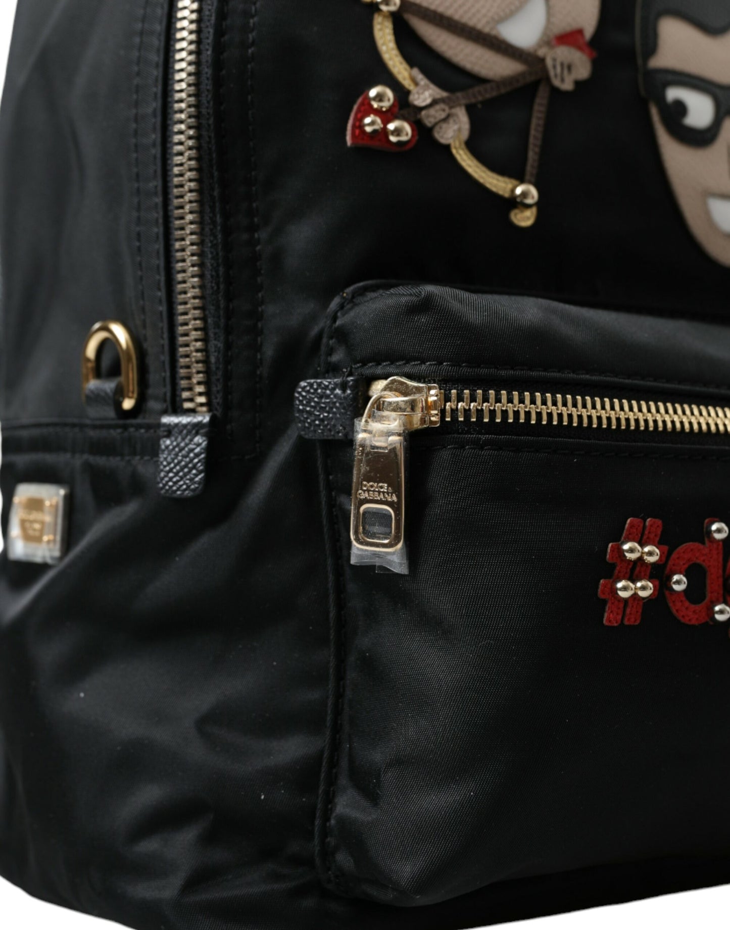 Dolce &amp; Gabbana Elegant Ornate Black Backpack