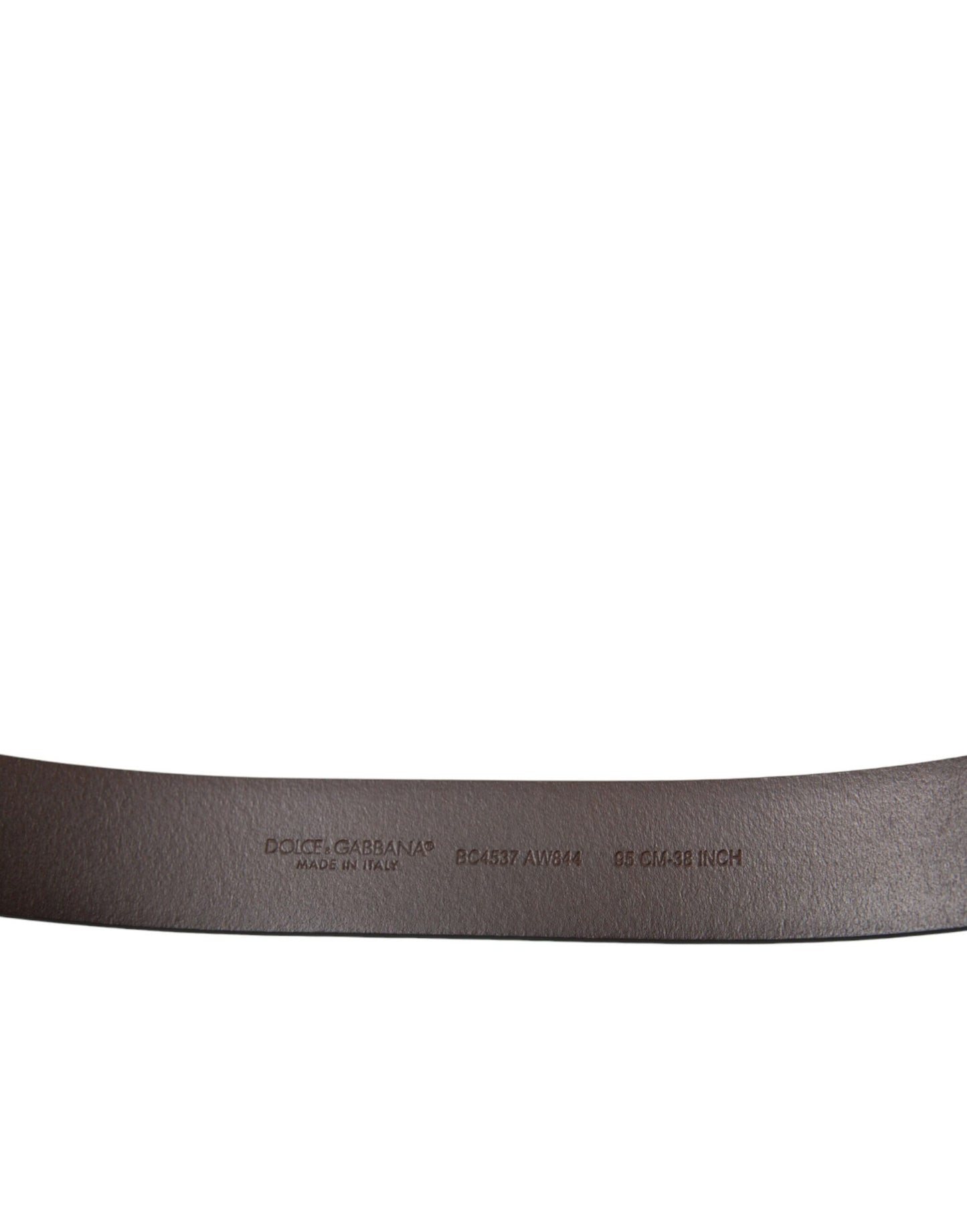 Dolce &amp; Gabbana Elegant brown calf leather belt - timeless accessory