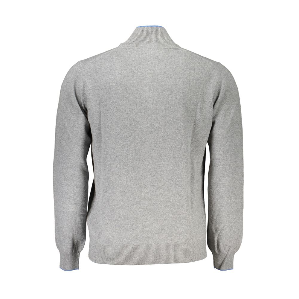 Harmont & Blaine Eleganter Pullover mit halbem Reißverschluss und kontrastierenden Details