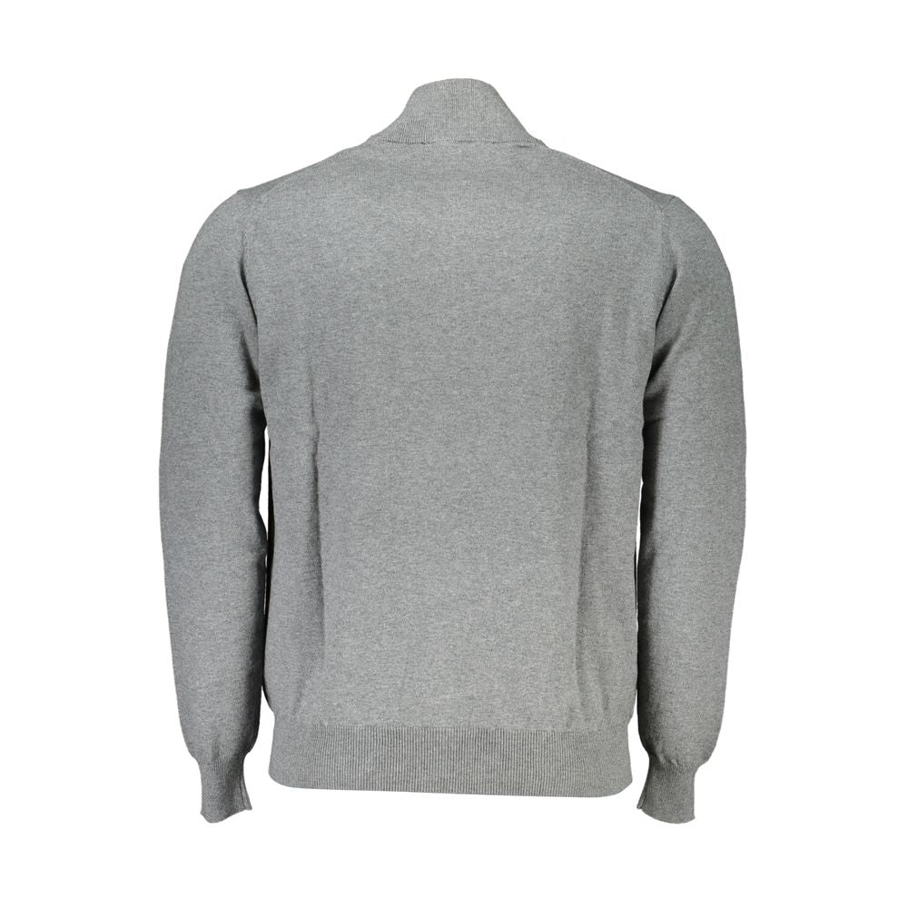 Harmont & Blaine Raffinierter Pullover mit Halbreißverschluss und Stickerei