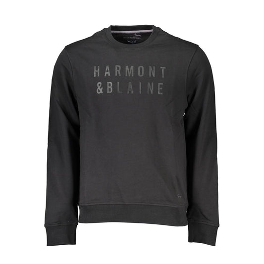 Harmont & Blaine Langärmeliges Sweatshirt mit Rundhalsausschnitt in Schwarz