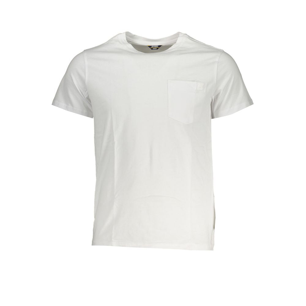 K-WAY Elegantes T-Shirt aus weißer Baumwolle mit Taschendetail