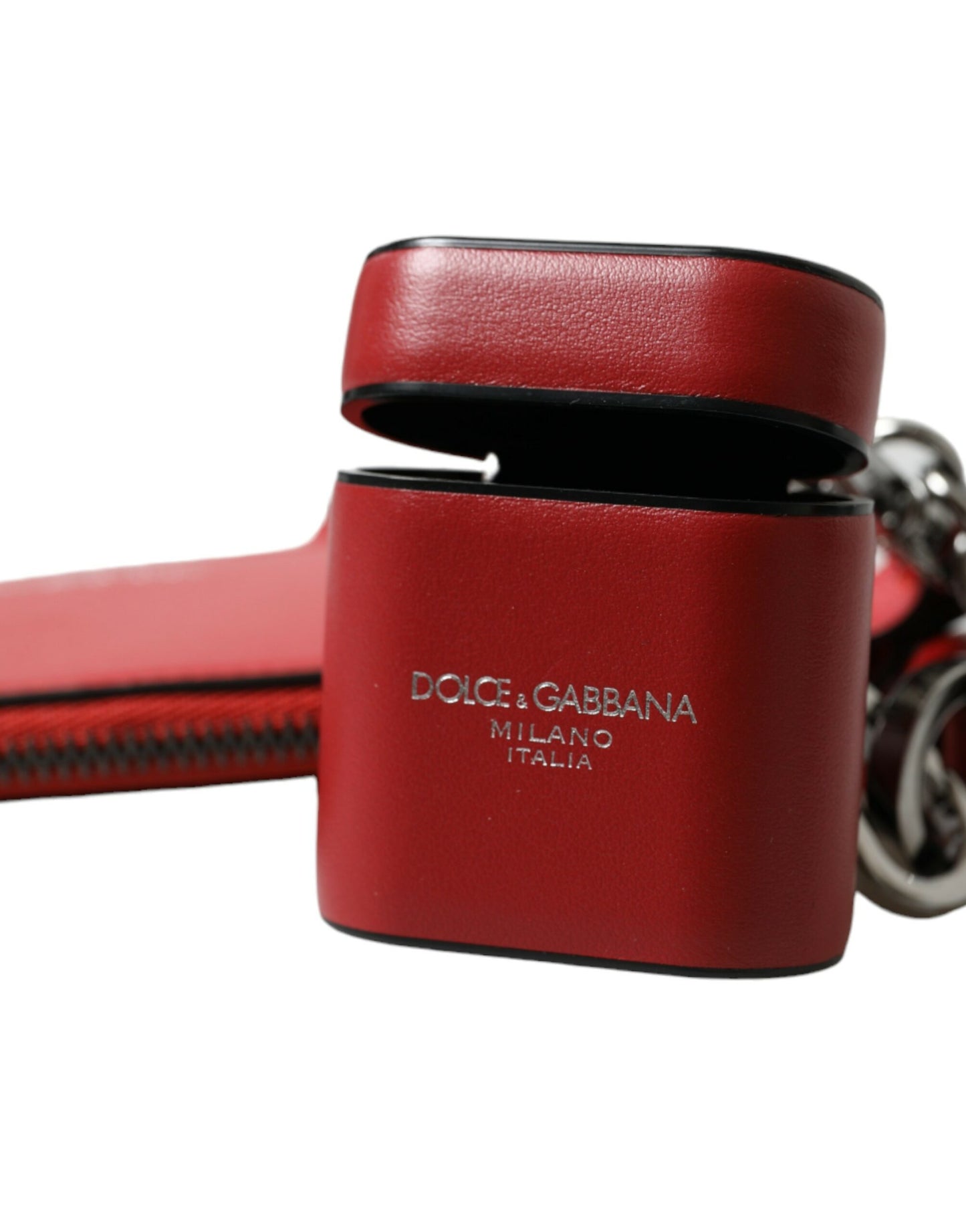 Dolce &amp; Gabbana Elegant Airpods case in red leather