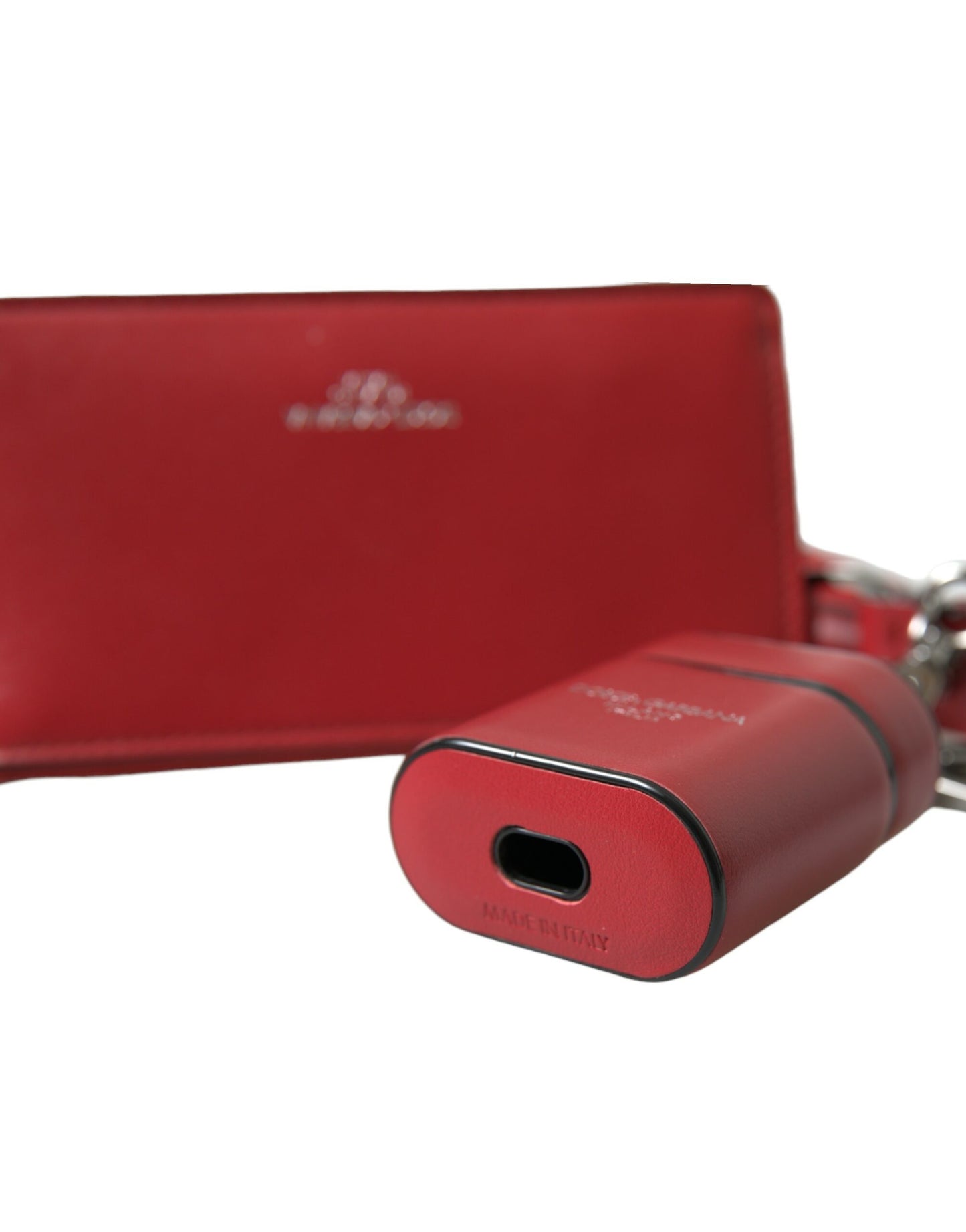 Dolce &amp; Gabbana Elegant Airpods case in red leather