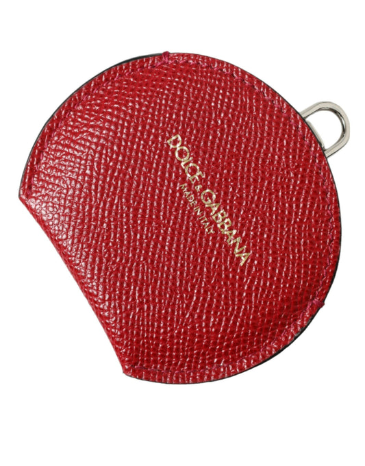 Dolce & Gabbana Eleganter roter Leder-Spiegelhalter