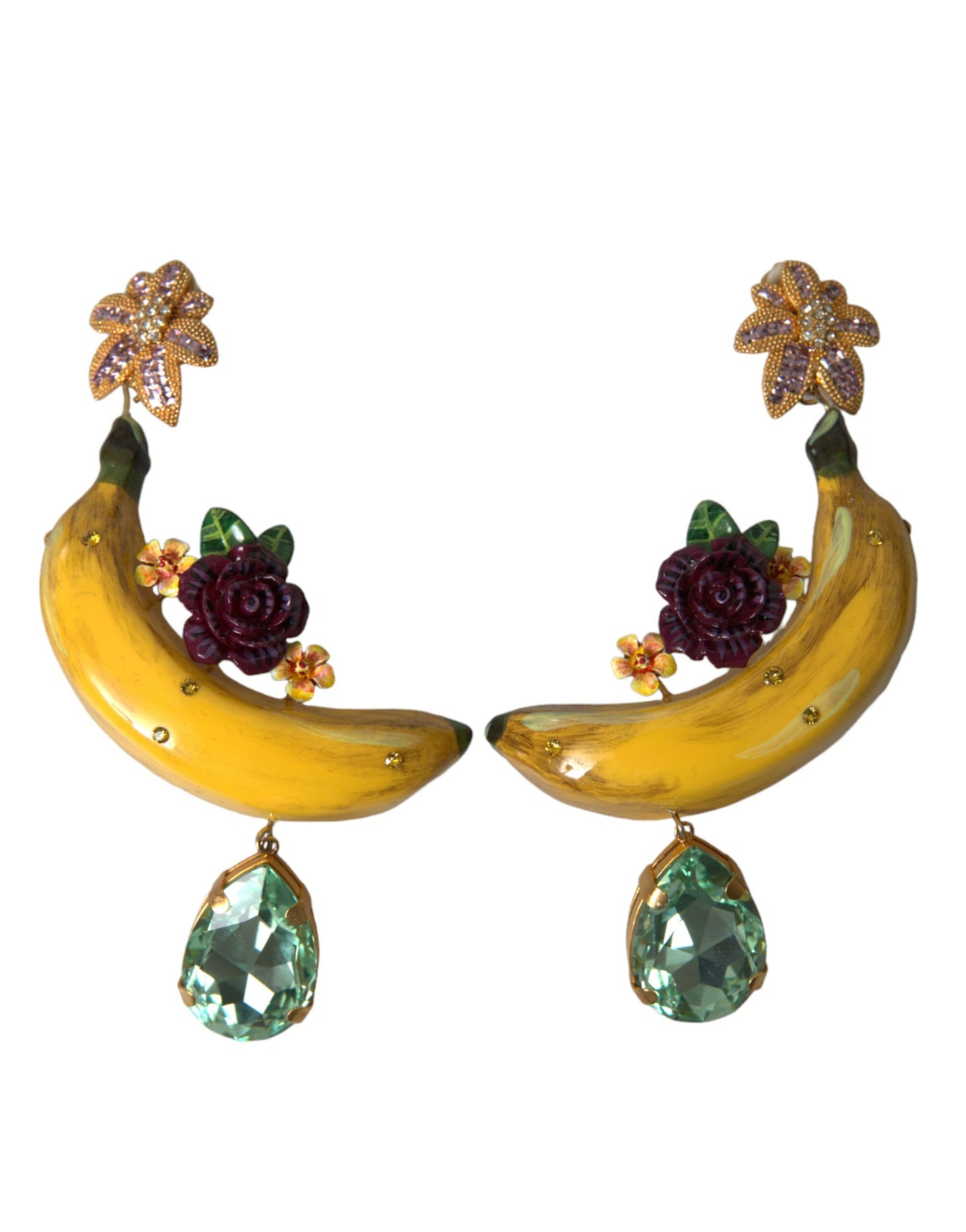 Dolce & Gabbana Schicke Clip-on-Bananen-Baumel-Ohrringe