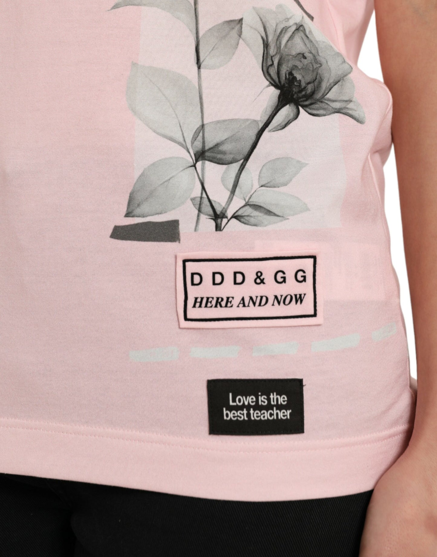 Dolce &amp; Gabbana Chic pink floral cotton T-shirt