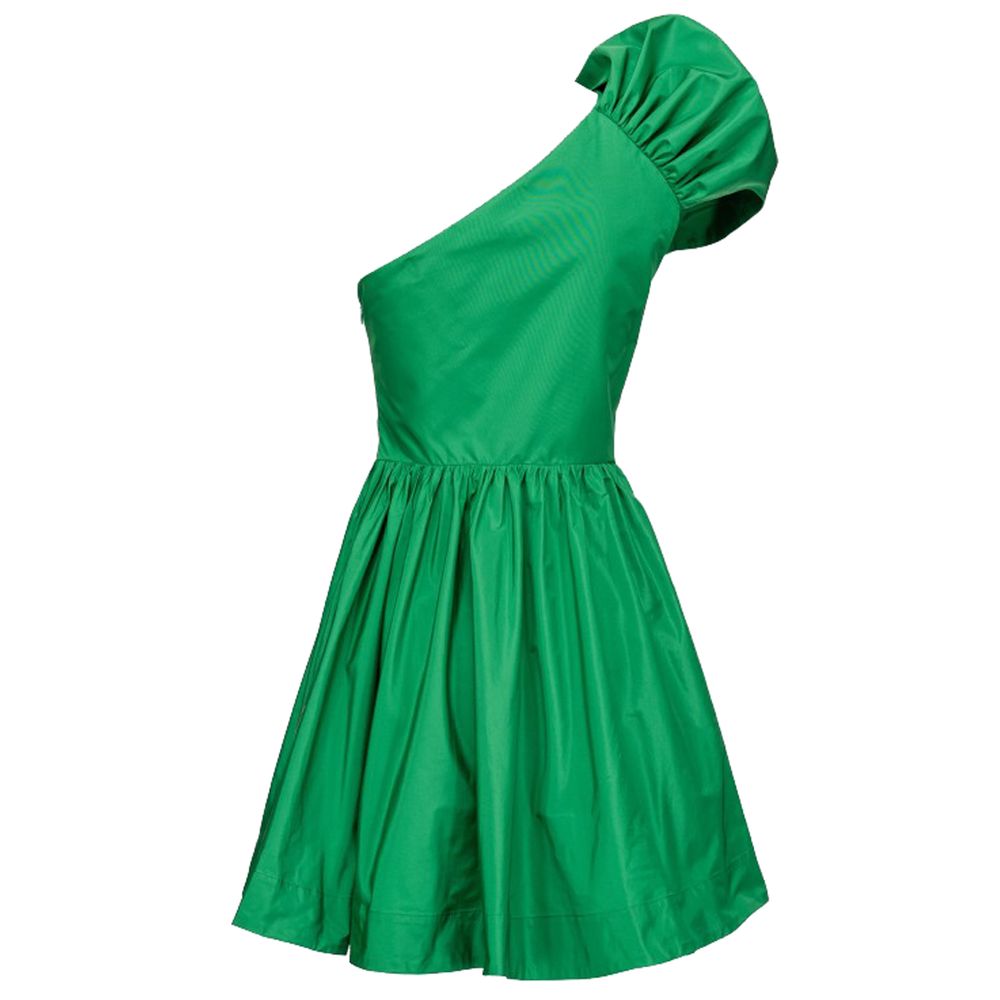 PINKO Chic Green Draped Bustier levenevä mekko