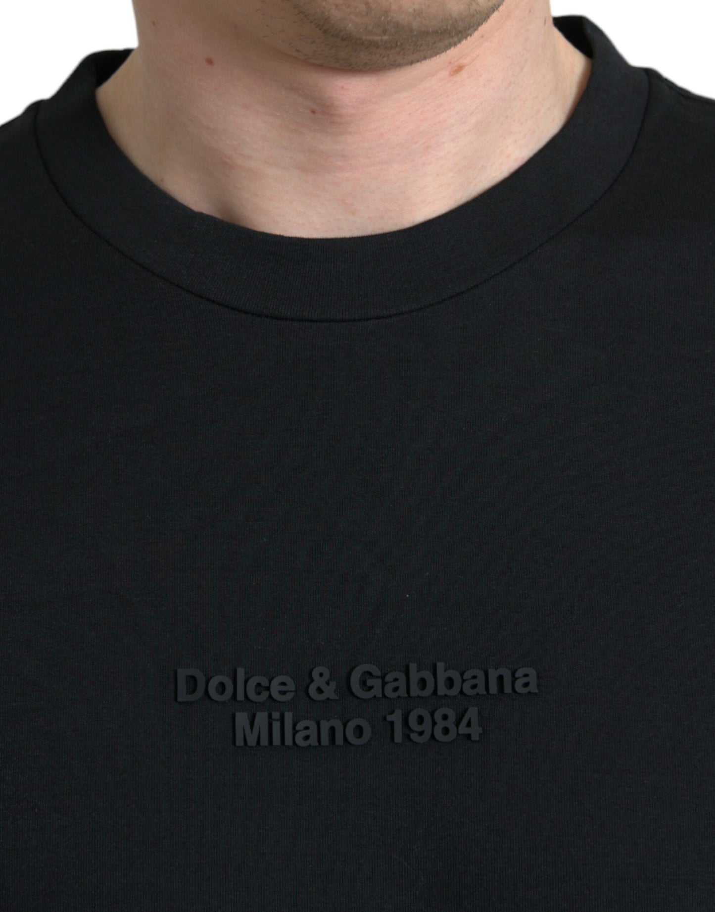 Dolce &amp; Gabbana Elegant round neck T-shirt with leopard print