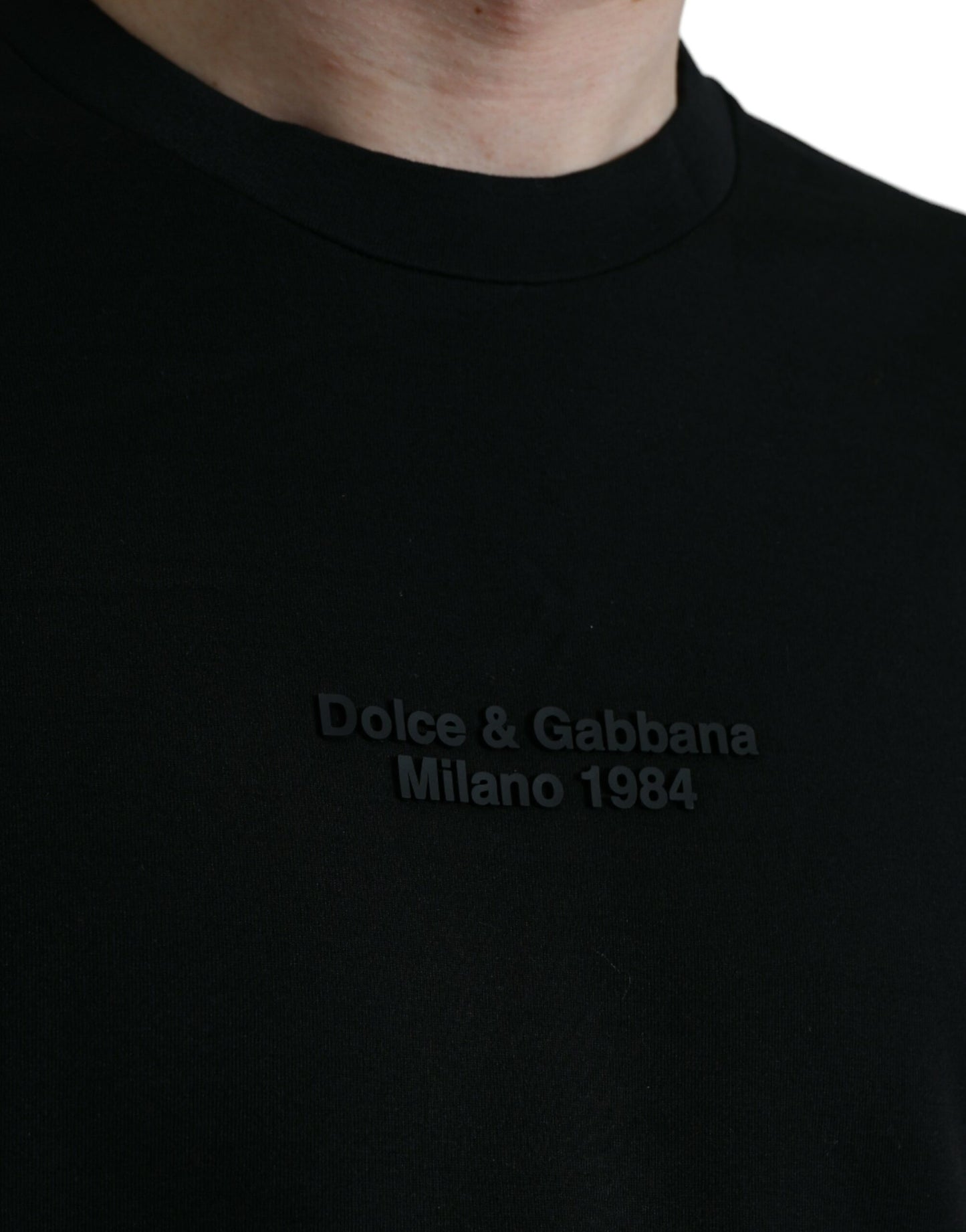 Dolce &amp; Gabbana Elegant round neck T-shirt with leopard print