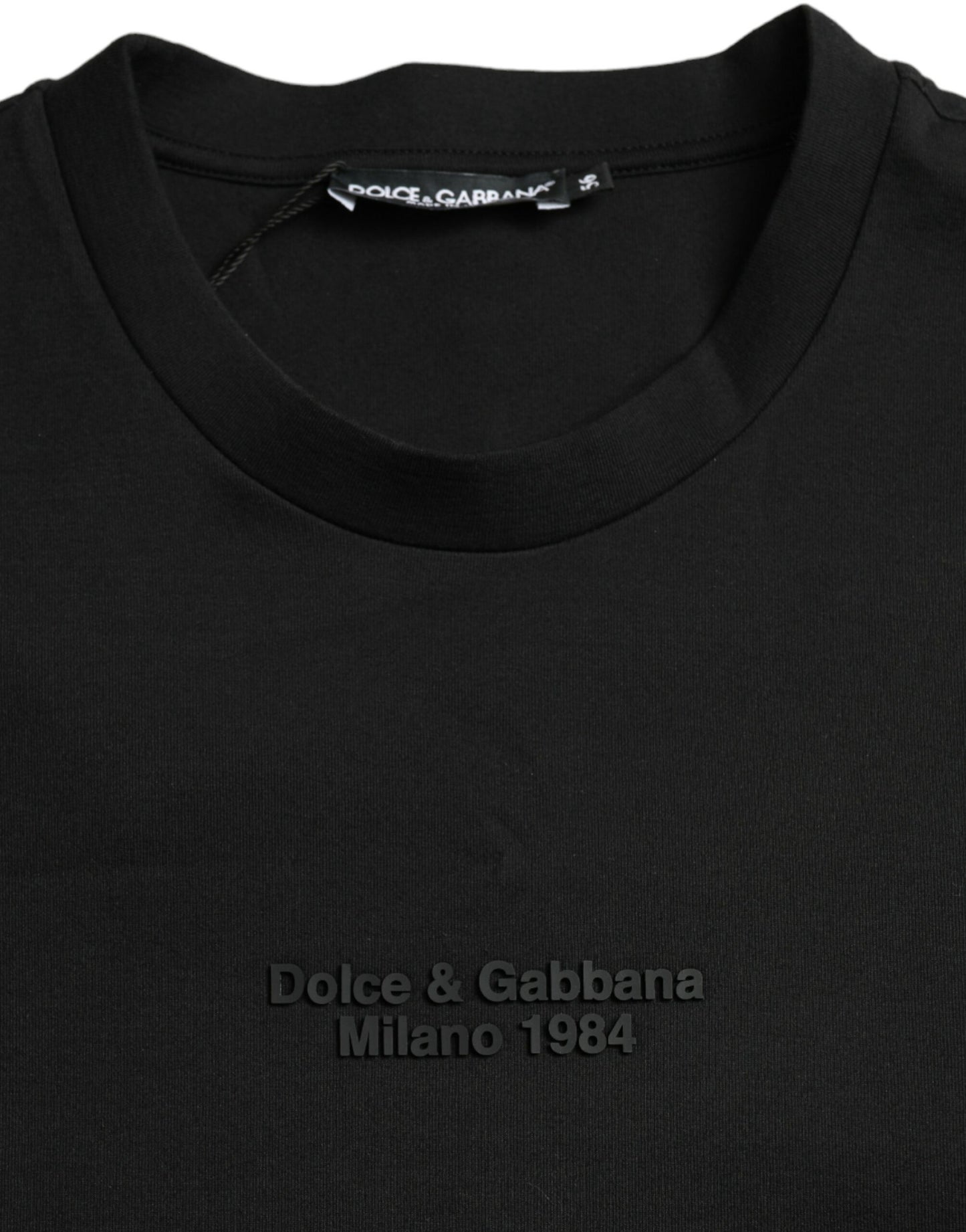 Dolce &amp; Gabbana Elegant round neck T-shirt with leopard print