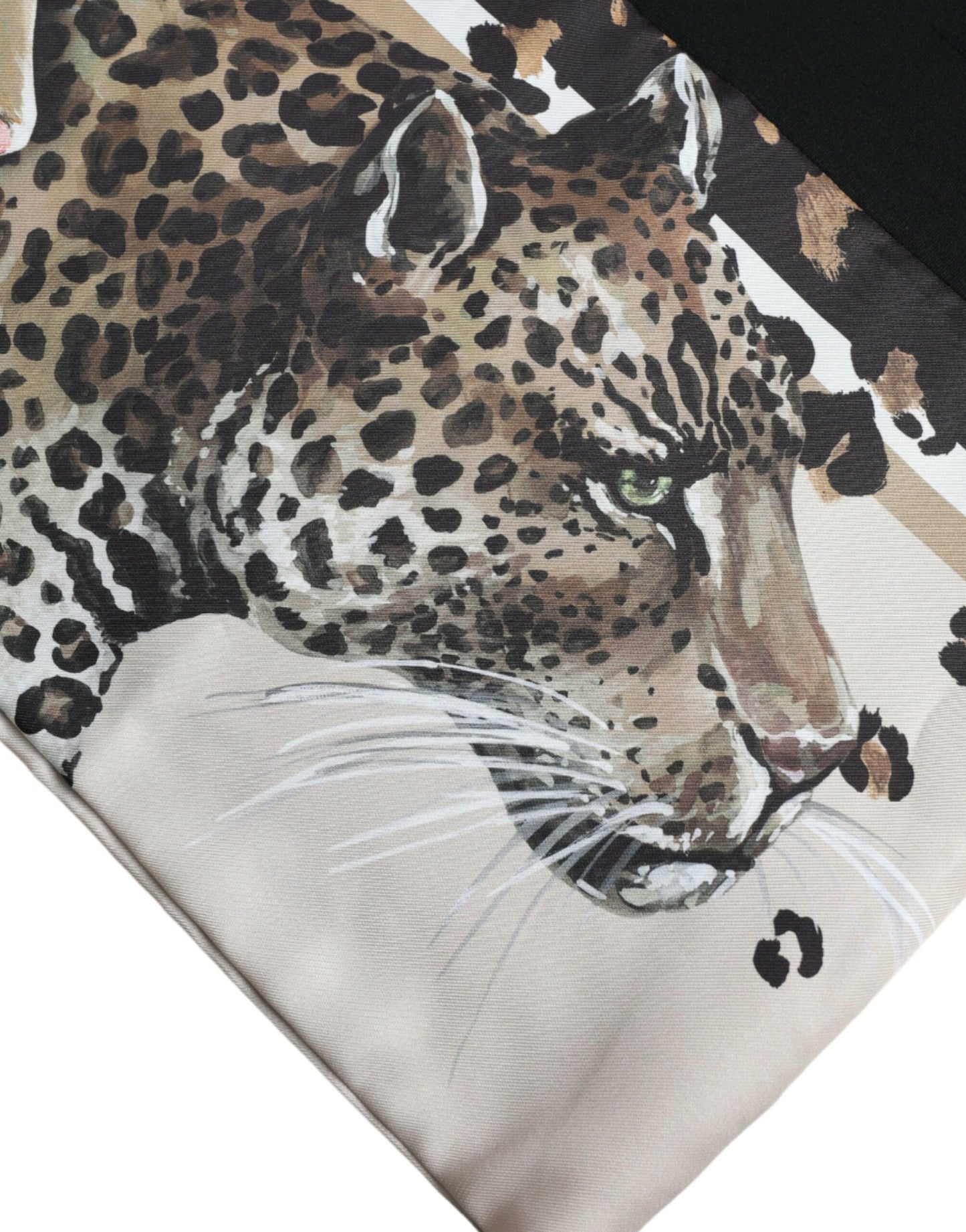 Dolce &amp; Gabbana Elegant round neck T-shirt with leopard print