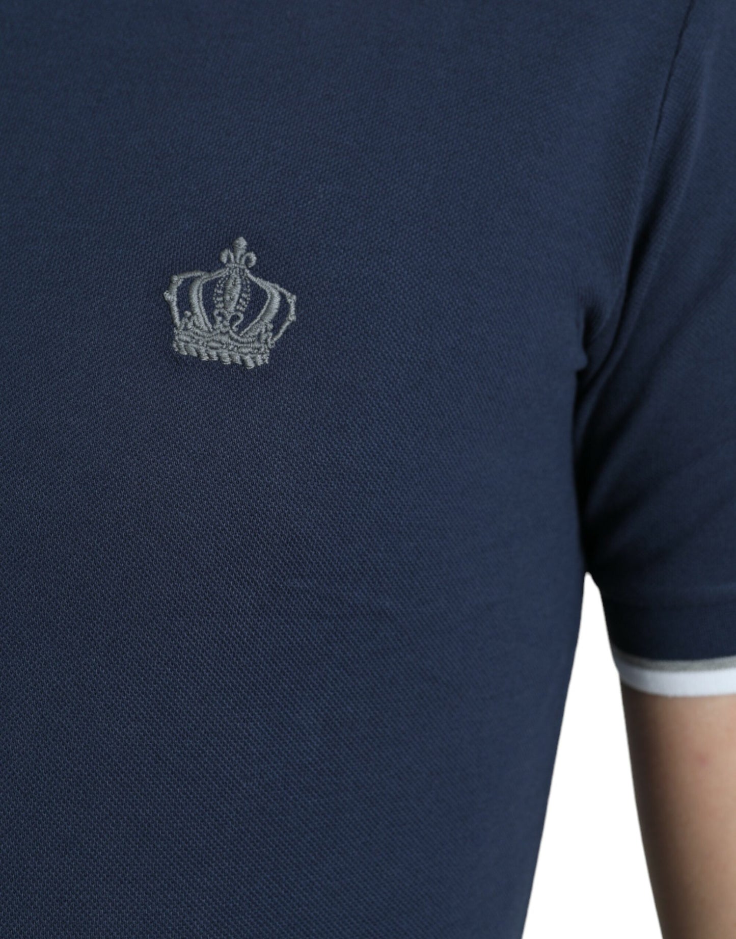 Dolce &amp; Gabbana Elegant polo shirt with embroidered crown