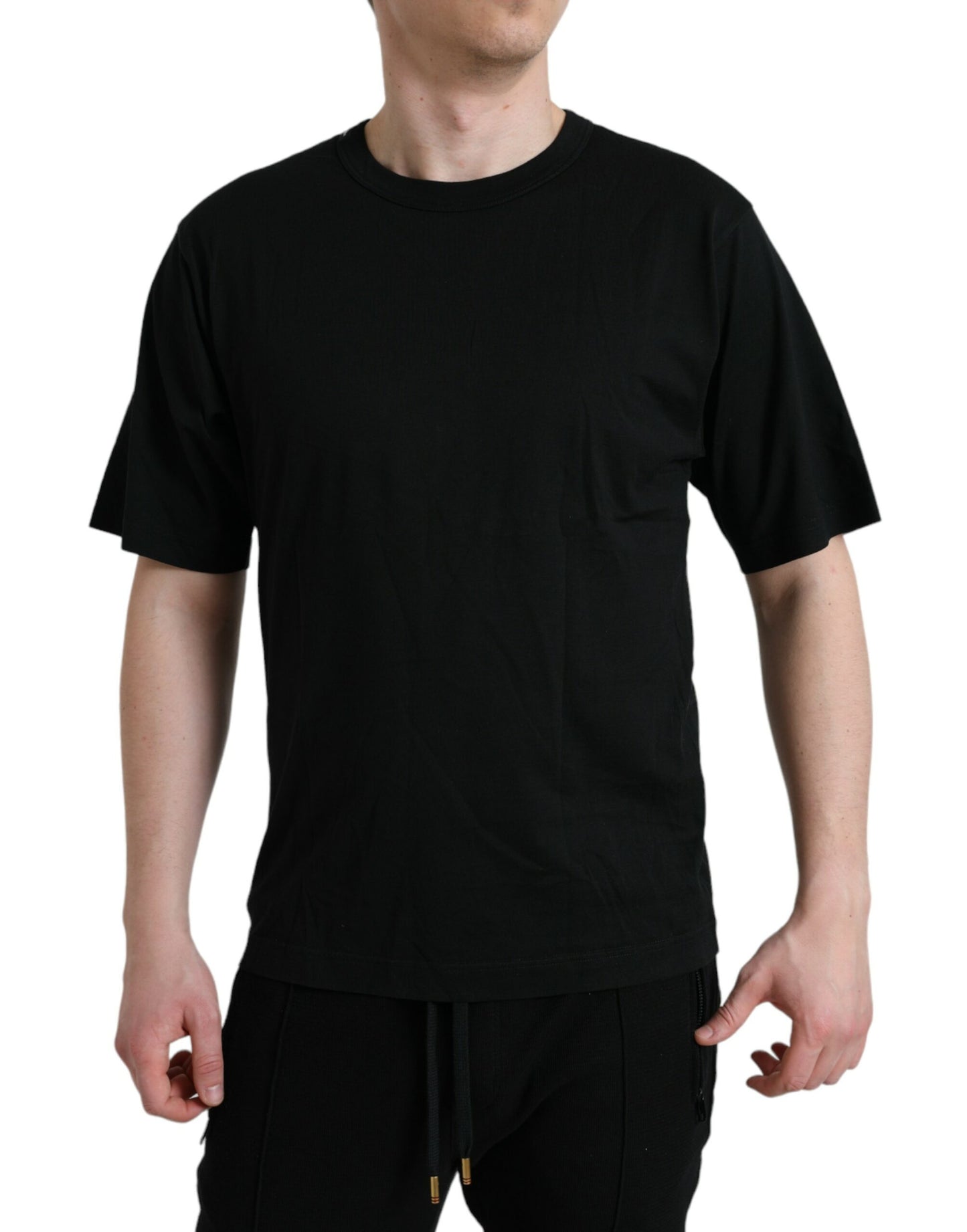 Dolce &amp; Gabbana Elegant cotton T-shirt with embossed logo