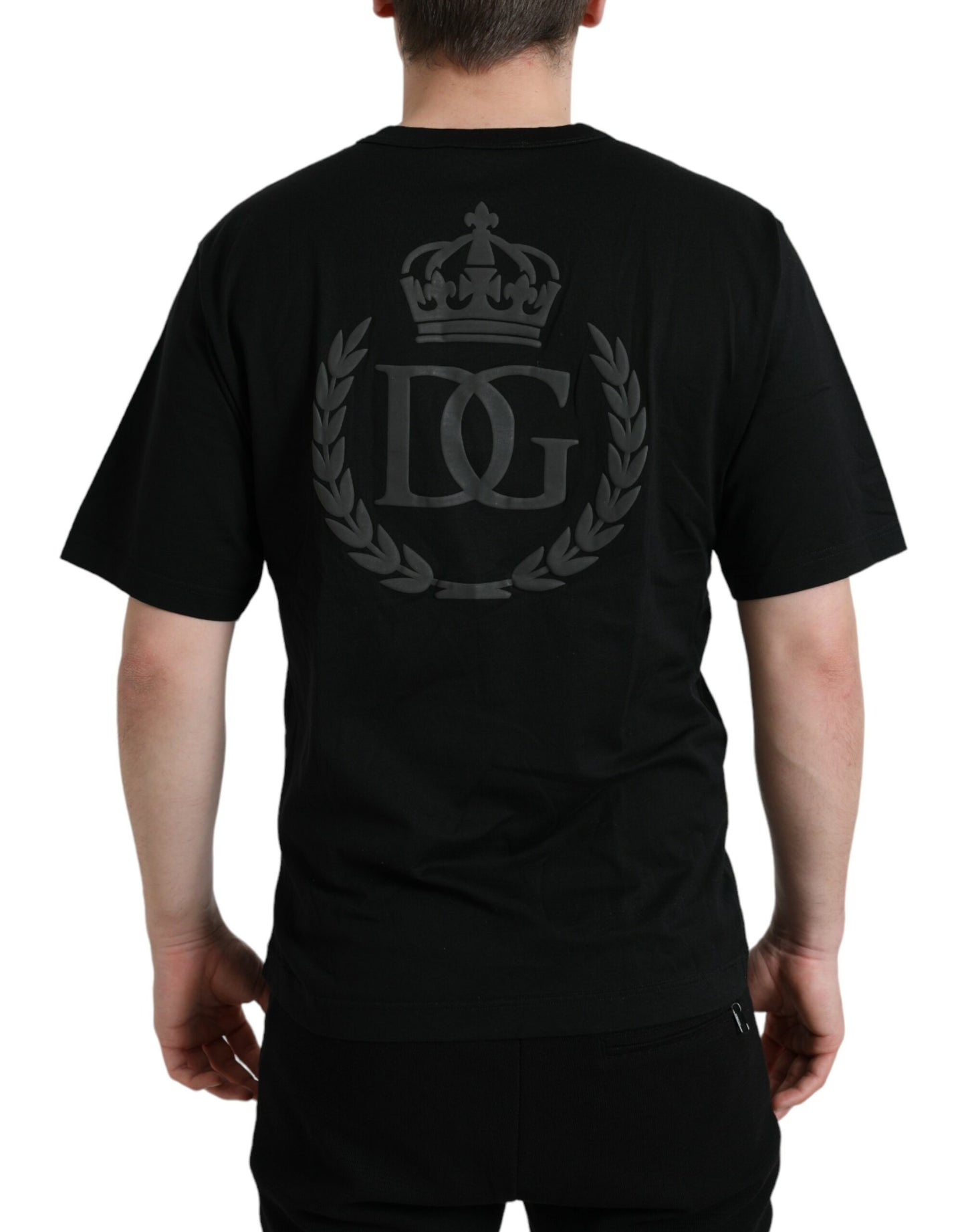 Dolce &amp; Gabbana Elegant cotton T-shirt with embossed logo