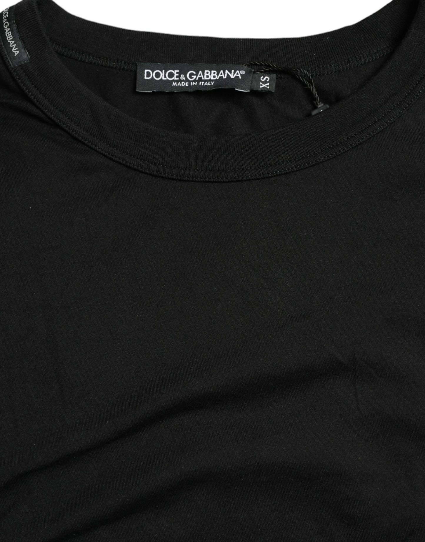 Dolce &amp; Gabbana Elegant cotton T-shirt with embossed logo