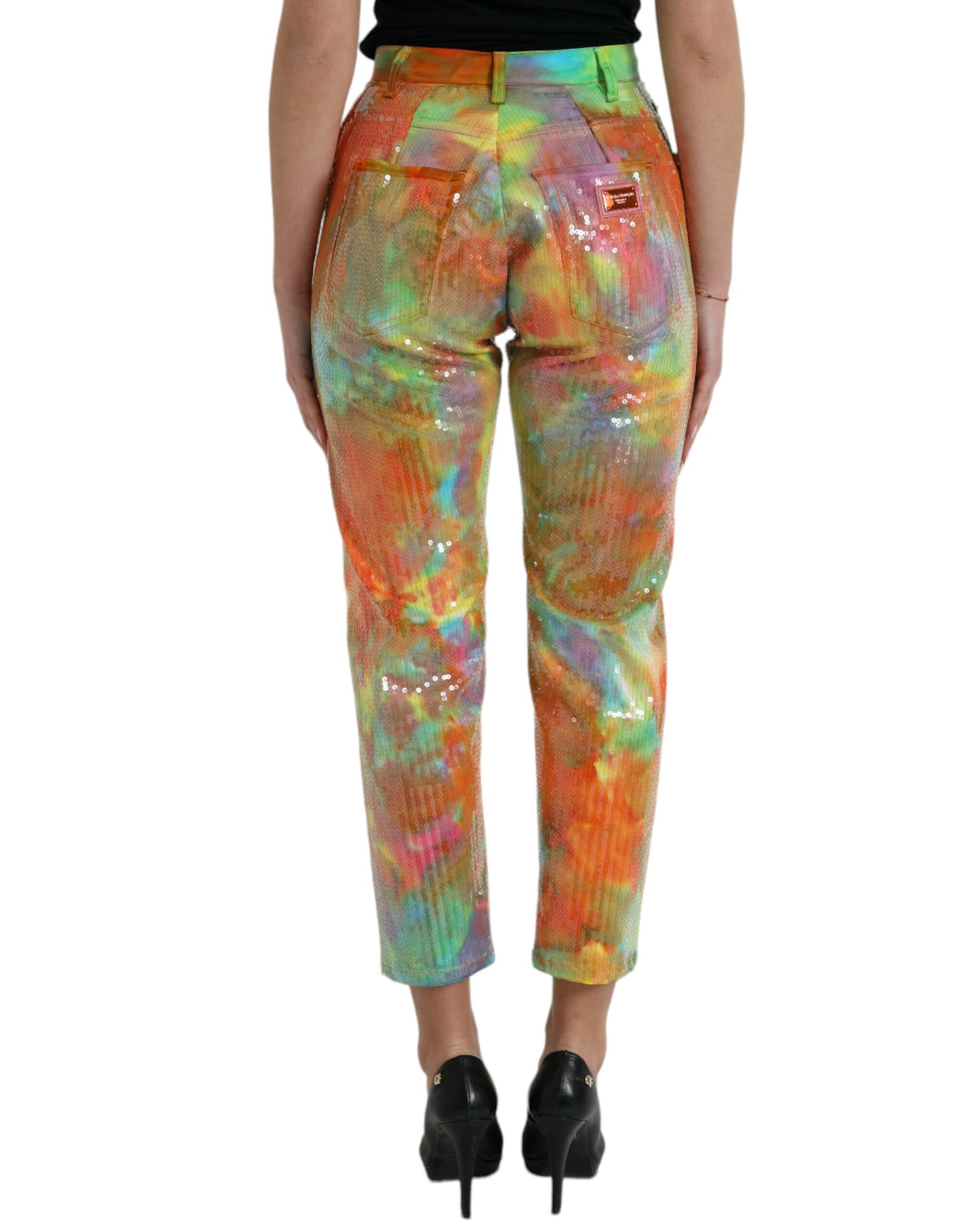 Dolce &amp; Gabbana Multicolor High-Waisted Trousers