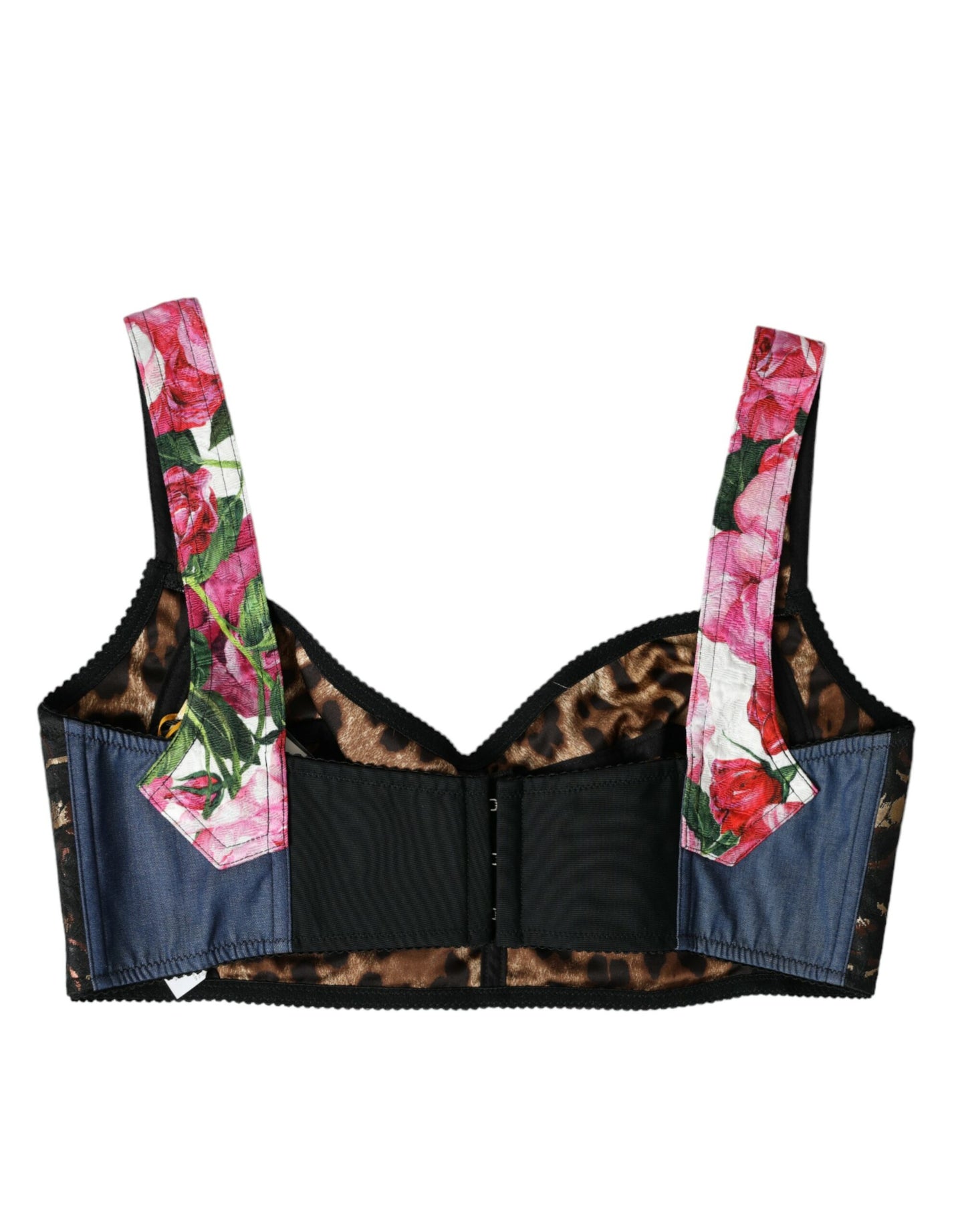 Dolce &amp; Gabbana Floral Patchwork Bustier Crop Top