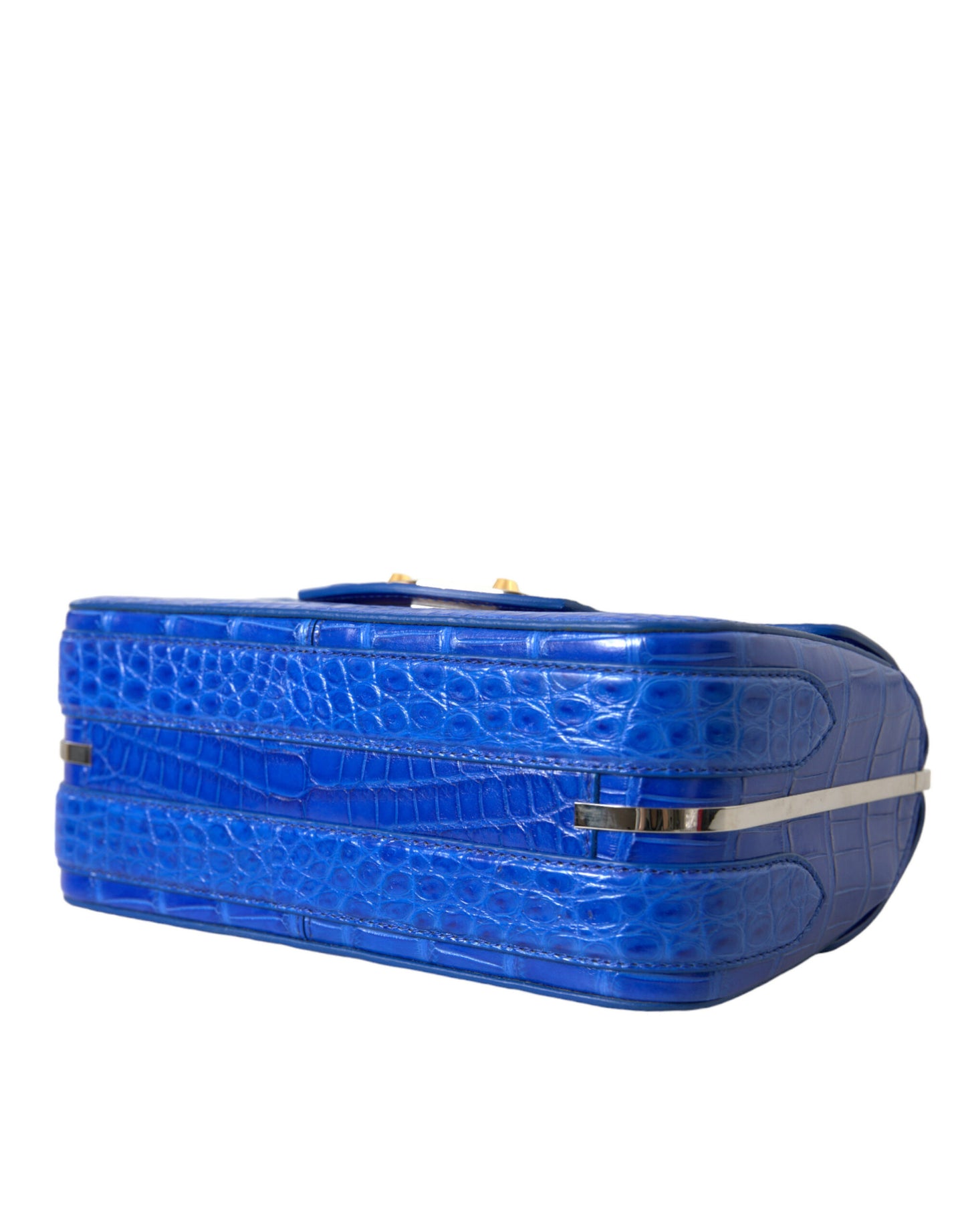 Balenciaga Mini Alligator Shoulder Bag - Elegant Blue