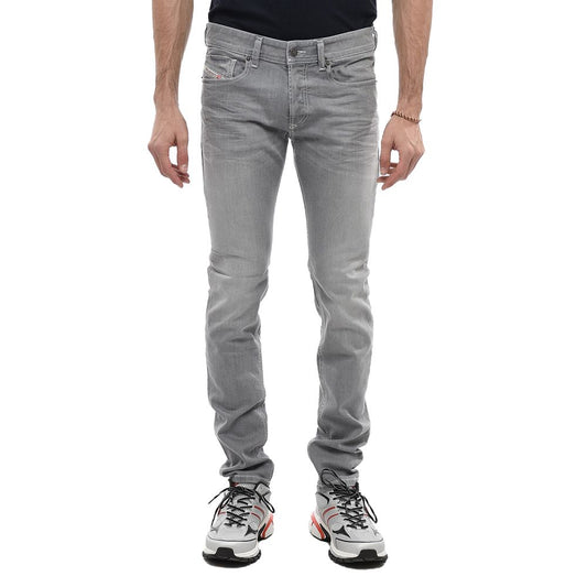 Diesel Gray Cotton Jeans &amp; Pants