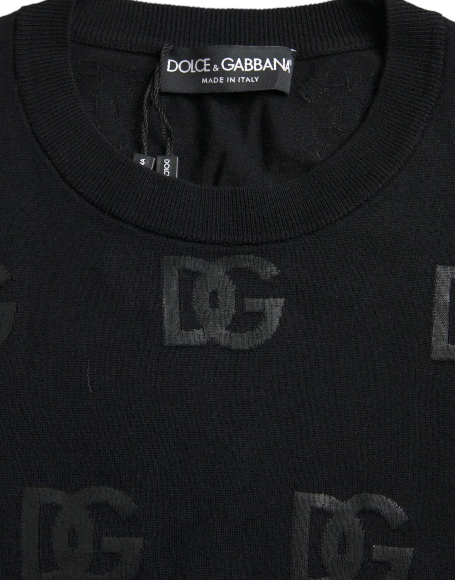 Dolce & Gabbana Schwarzer DG Logo Pullover Sweatshirt Pullover