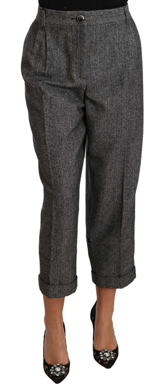 Dolce &amp; Gabbana Elegant grey wool blend trousers