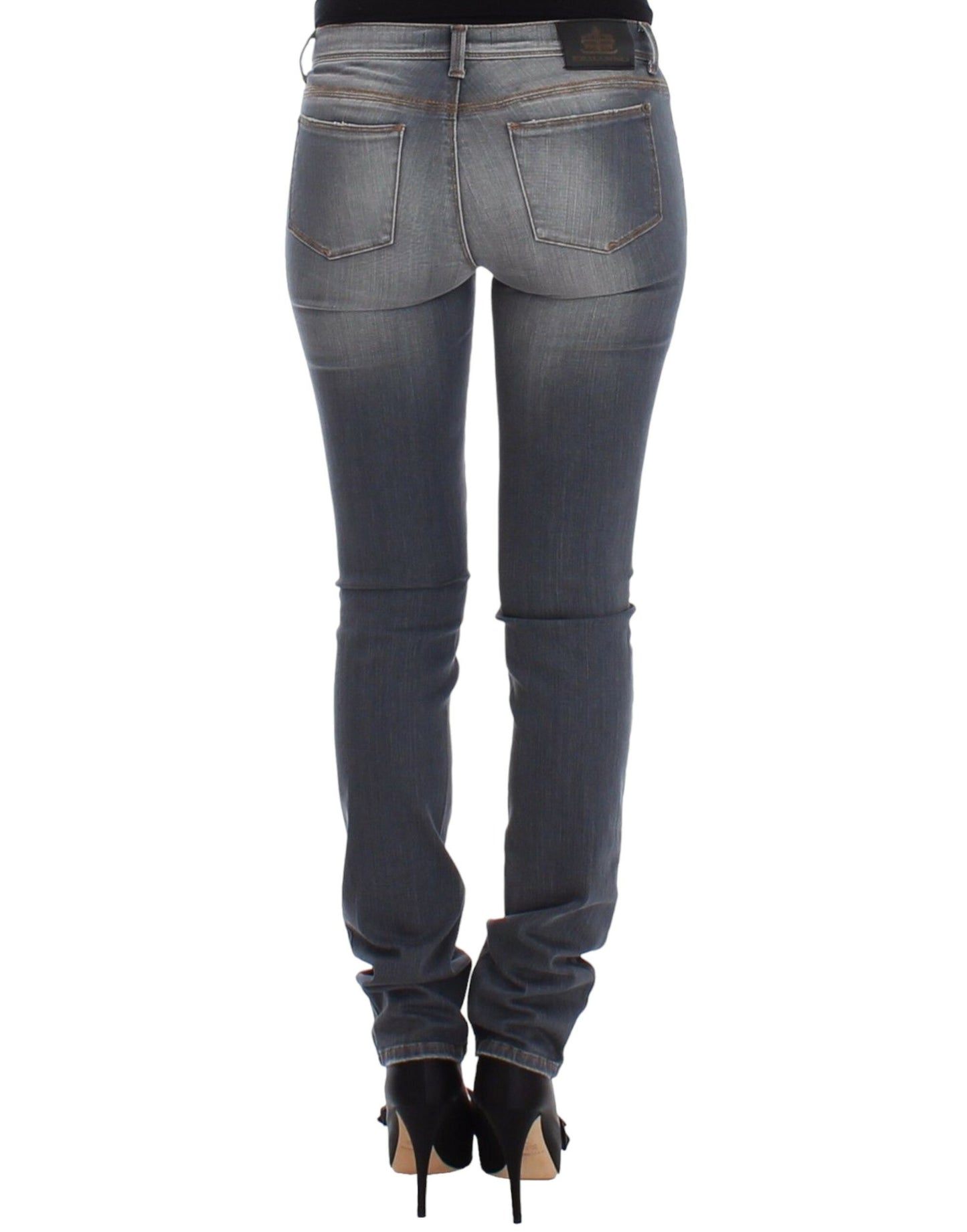 Ermanno Scervino Chic gray slim-fit skinny jeans