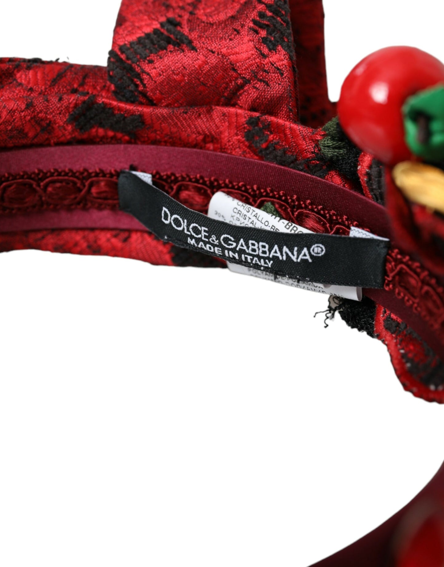 Dolce & Gabbana Rote Kirsche Sizilien verschönert Frauen Haarband Diadem