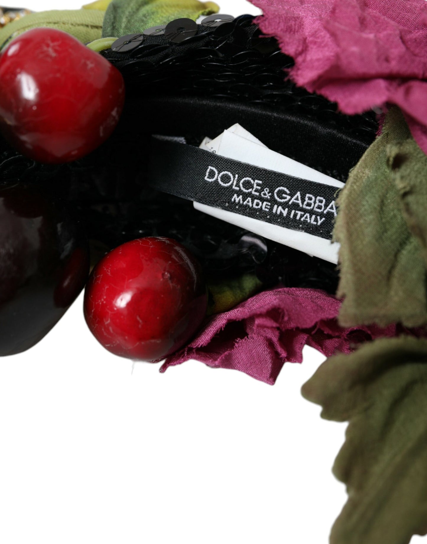 Dolce & Gabbana Rote Wassermelone Kirsche Kristall Haarband Statement Diadem