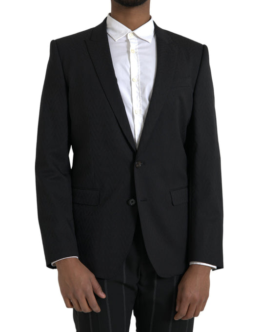 Dolce &amp; Gabbana musta MARTINI Slim Fit Jacket Coat Blazer