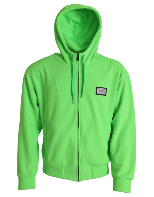 Dolce &amp; Gabbana Neon Green Full Zip Hoodie