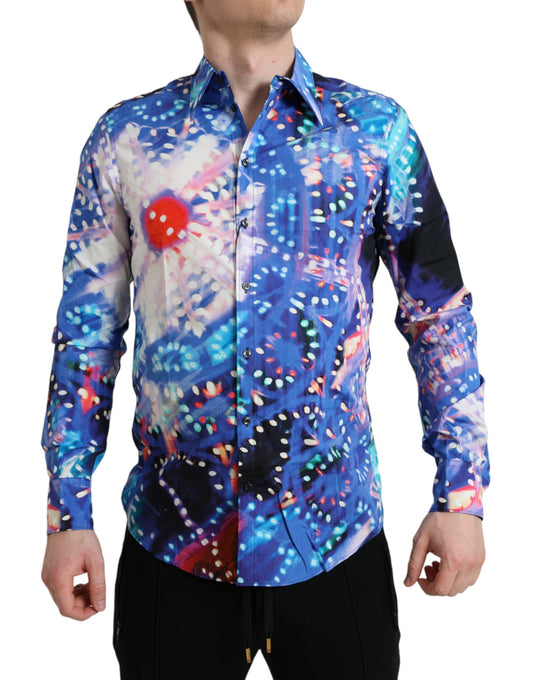 Dolce &amp; Gabbana Multicolor Luminarie Slim MARTINI Shirt