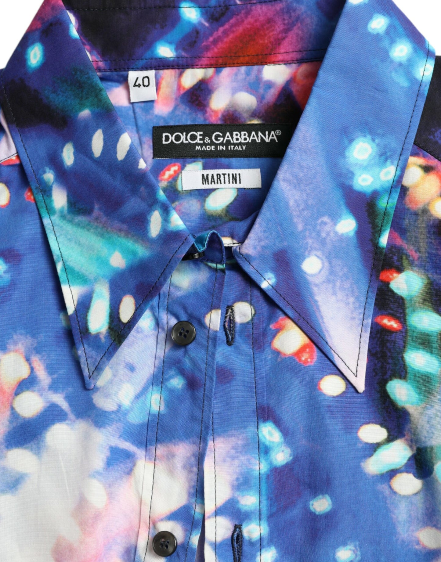 Dolce &amp; Gabbana Multicolor Luminarie Slim MARTINI Shirt