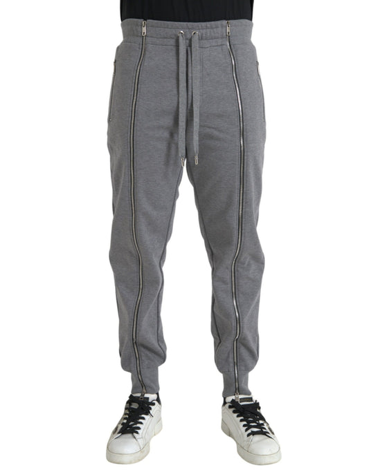 Dolce &amp; Gabbana Grey Cotton Jogger Skinny collegehousut