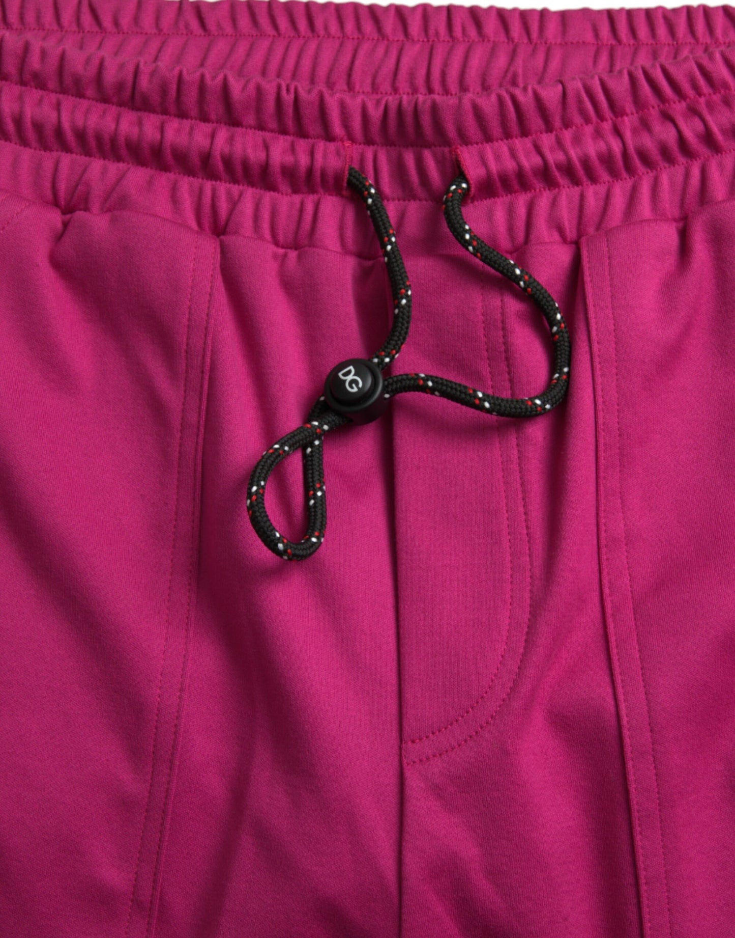 Dolce &amp; Gabbana Pink Logo Cargo Cotton Jogger Sweatpants