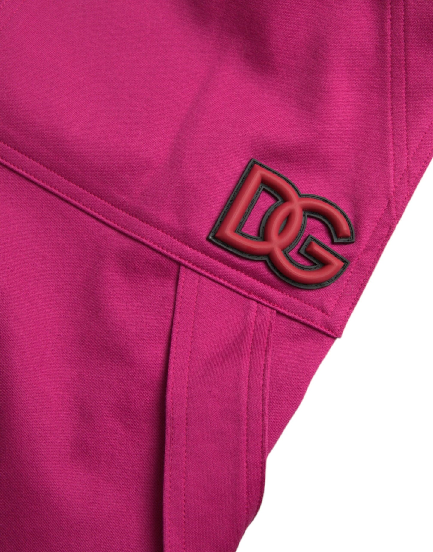 Dolce &amp; Gabbana Pink Logo Cargo Cotton Jogger Sweatpants