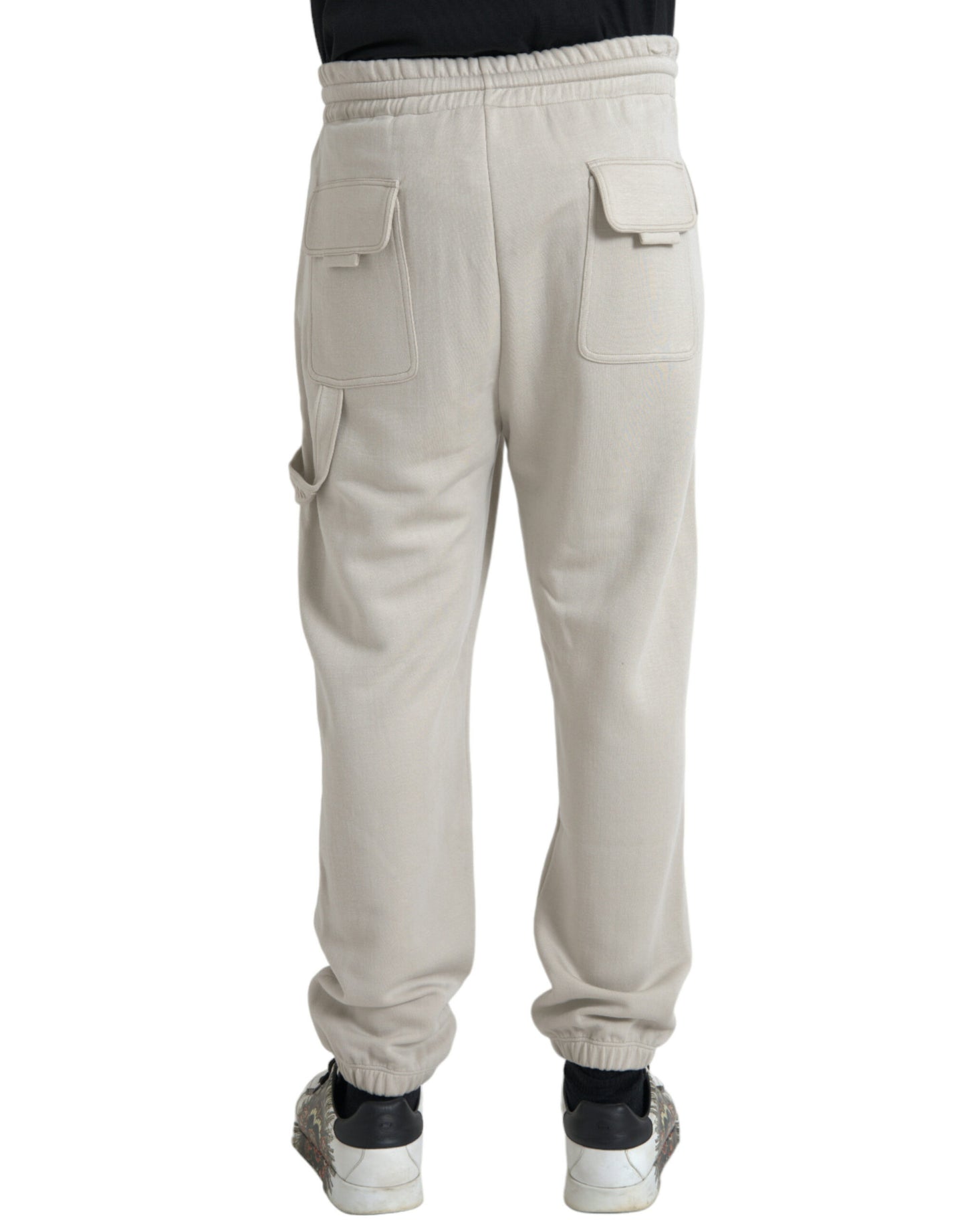 Dolce &amp; Gabbana White Viscose Cargo Jogger Sweatpants Pants