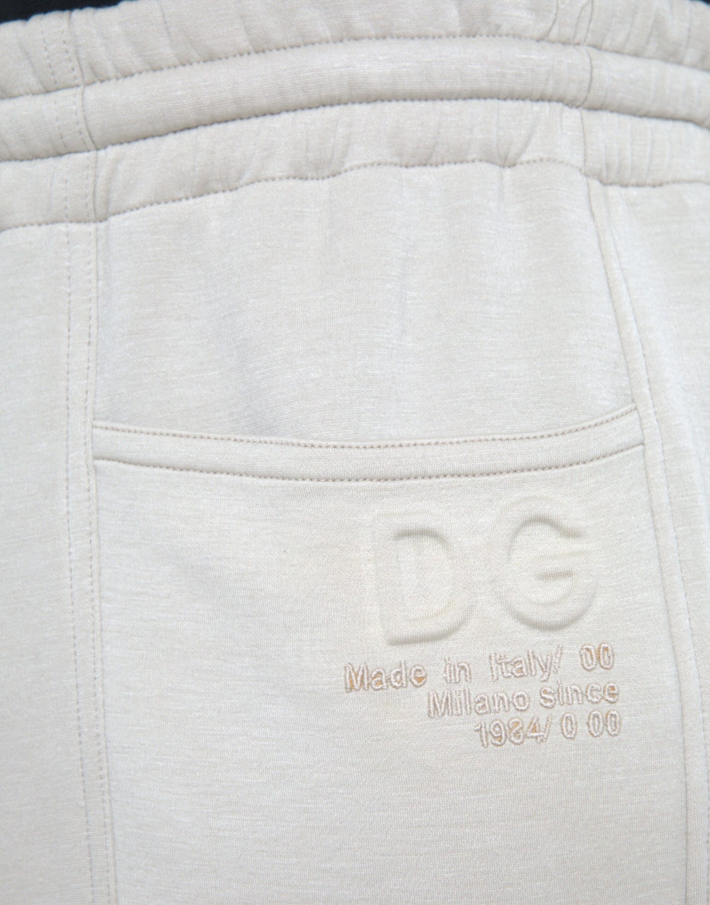 Dolce &amp; Gabbana White Viscose Cargo Jogger Sweatpants Pants