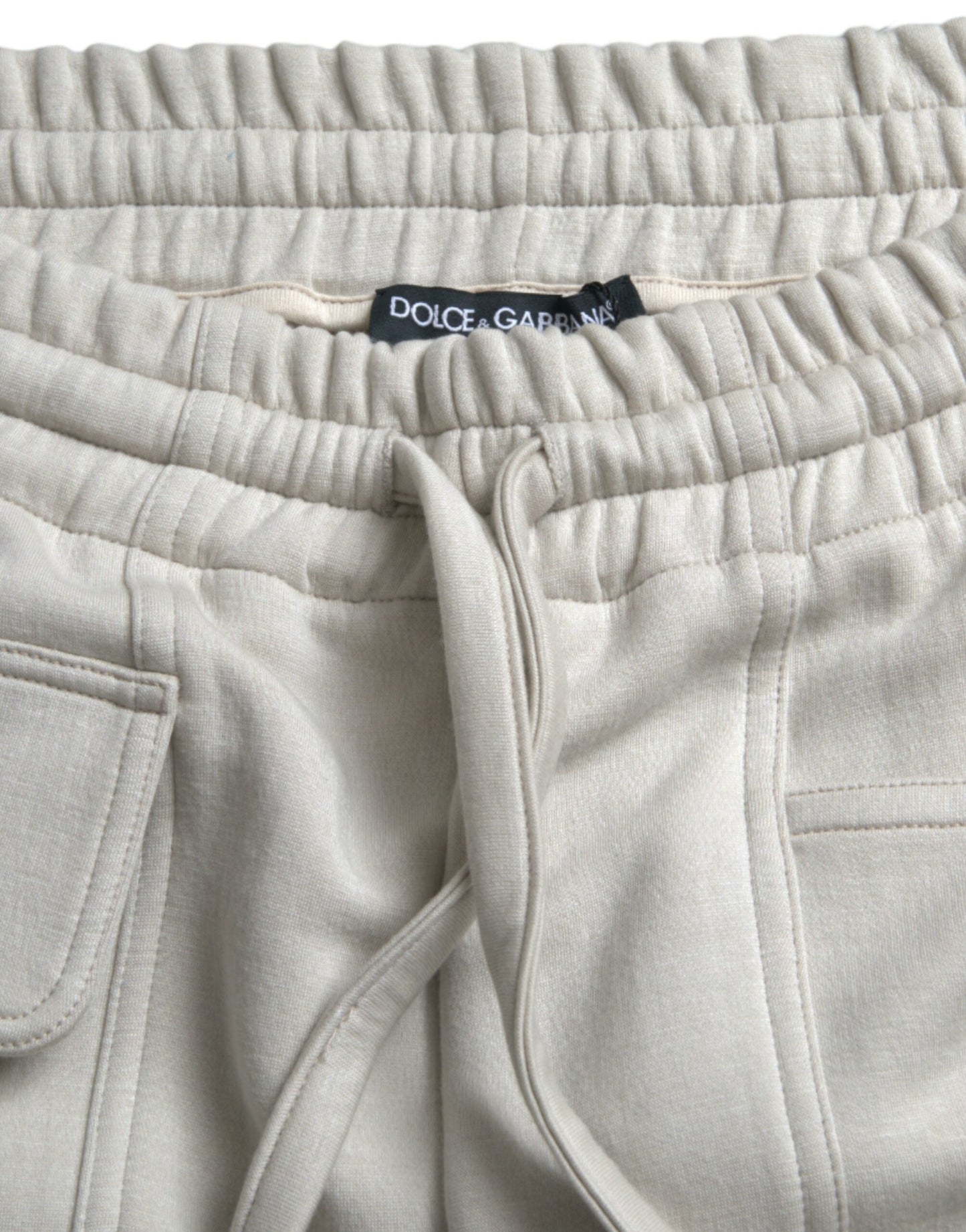 Dolce &amp; Gabbana White Viscose Cargo Jogger Sweatpants Pants