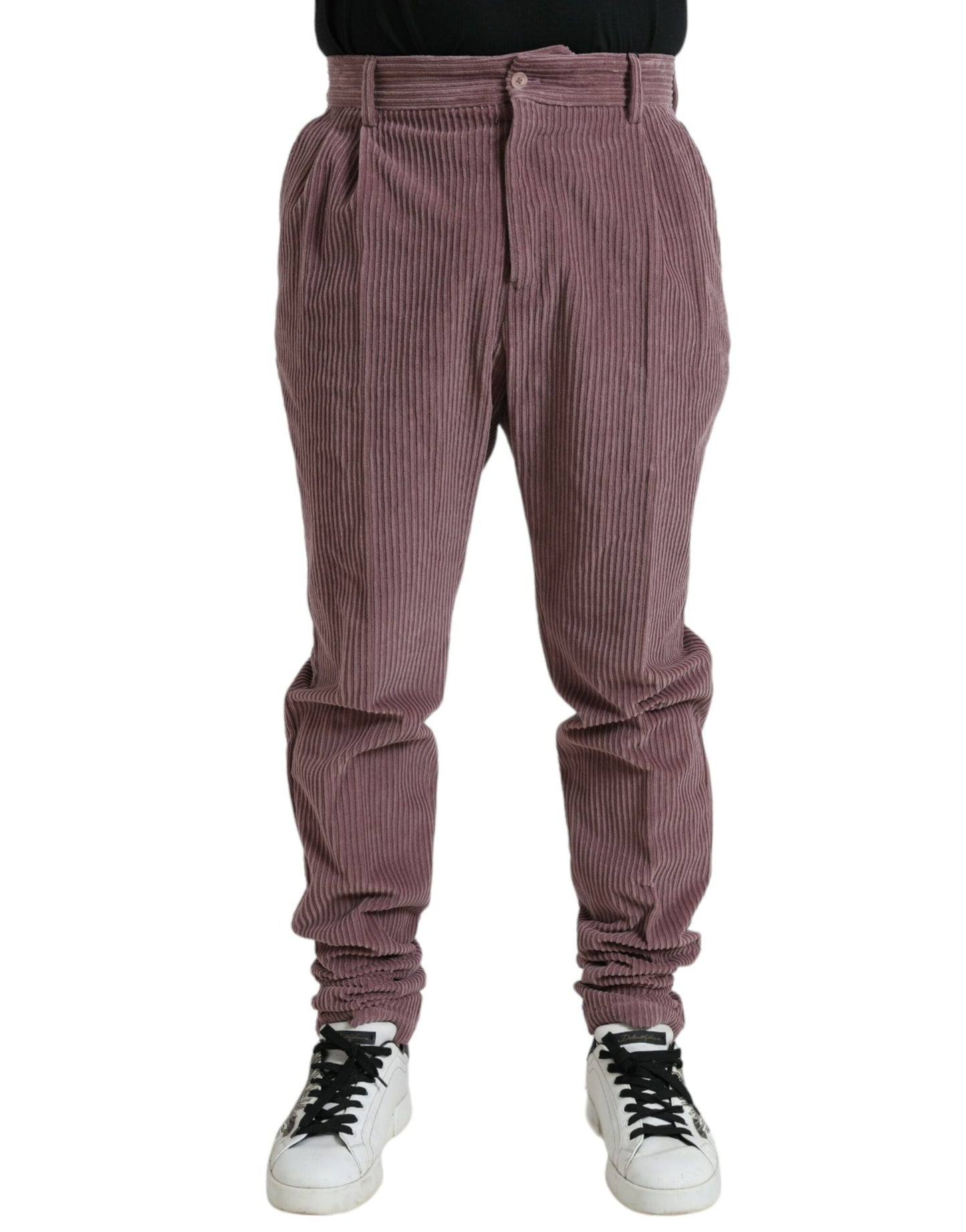 Dolce &amp; Gabbana Purple Corduroy Cotton Stretch Skinny Pants