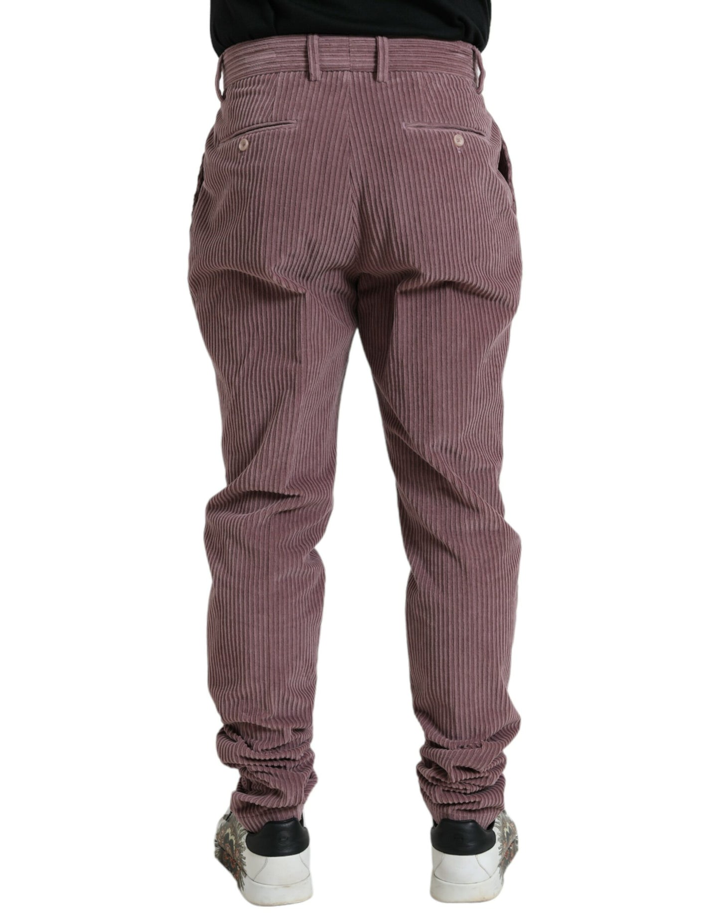 Dolce &amp; Gabbana Purple Corduroy Cotton Stretch Skinny Pants