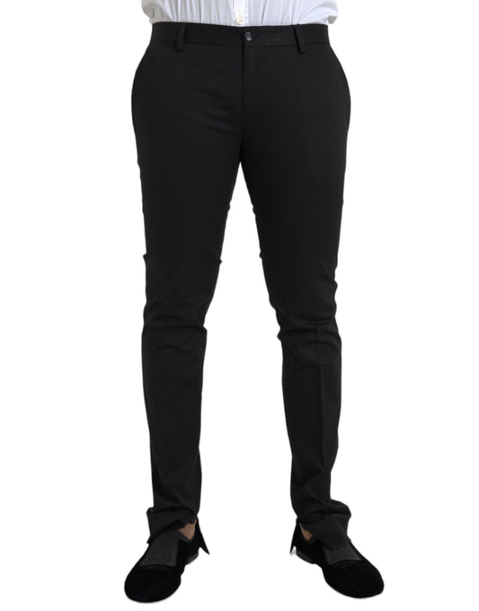 Dolce &amp; Gabbana Black Cotton Stretch Skinny -mekkohousut