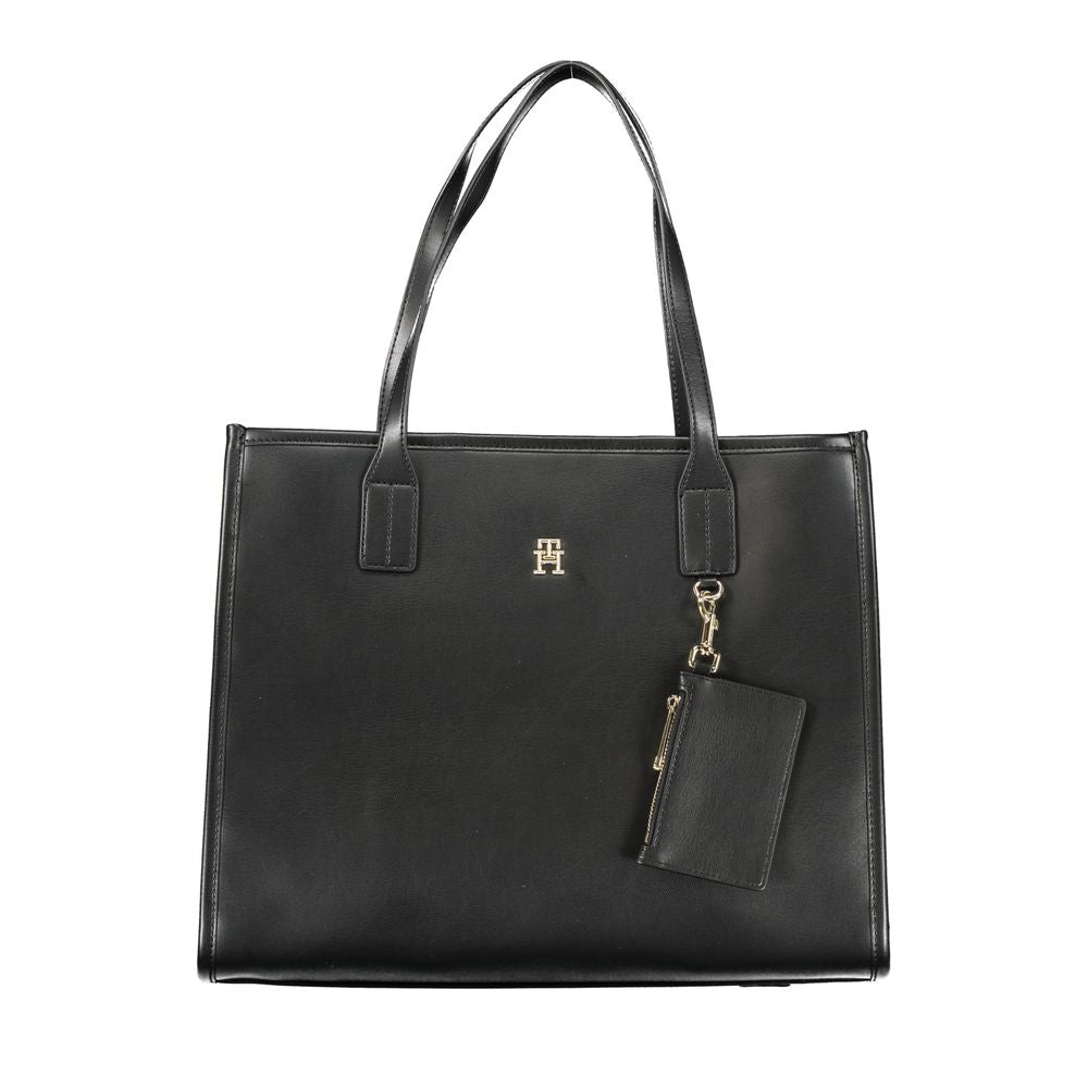 Tommy Hilfiger Schwarze Polyethylen-Handtasche